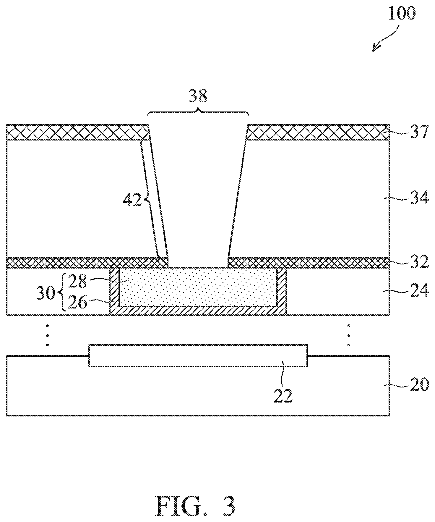 Patent US12315809 Figure 3 – Via for semiconductor device and method