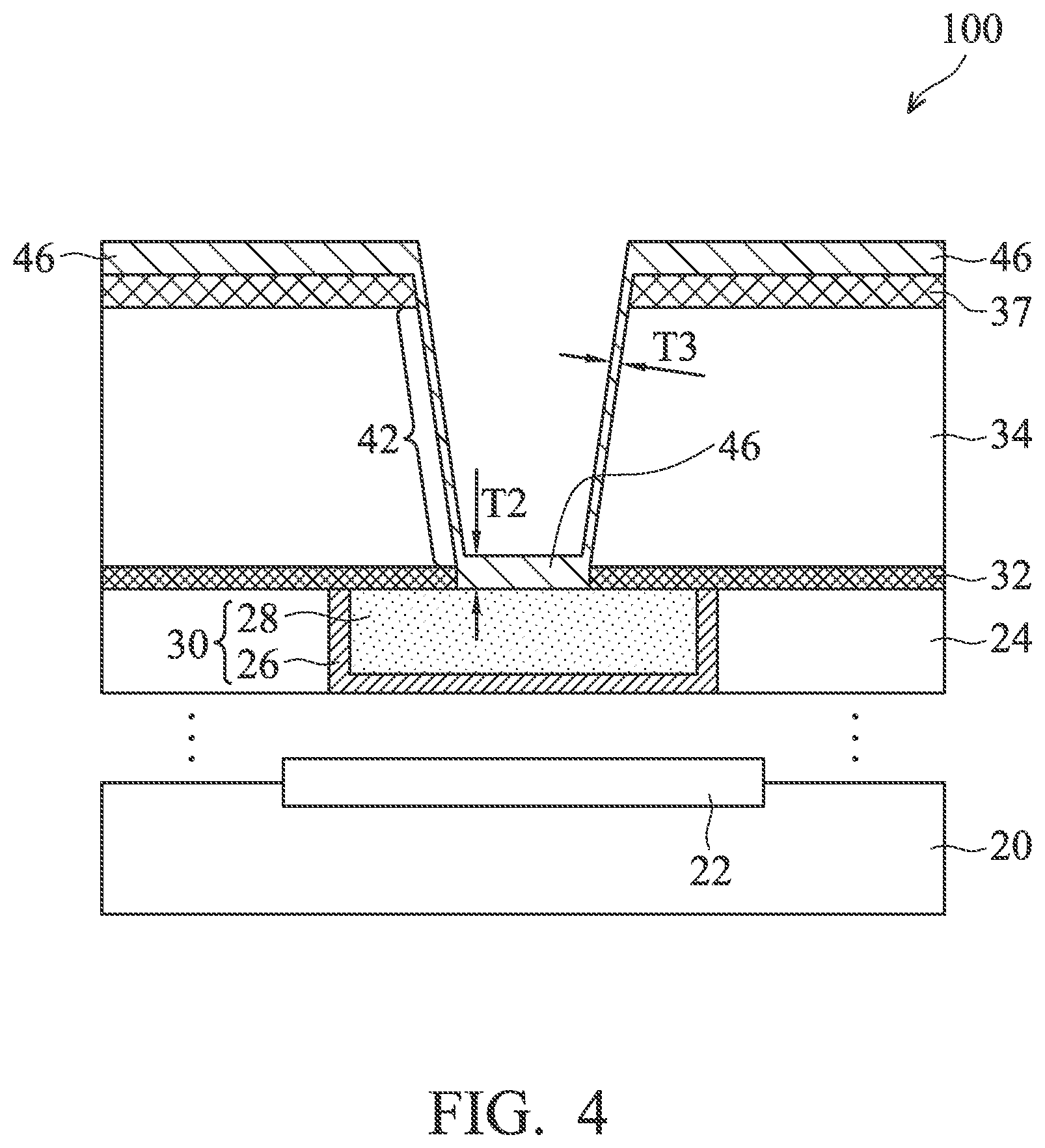 Patent US12315809 Figure 4 – Via for semiconductor device and method