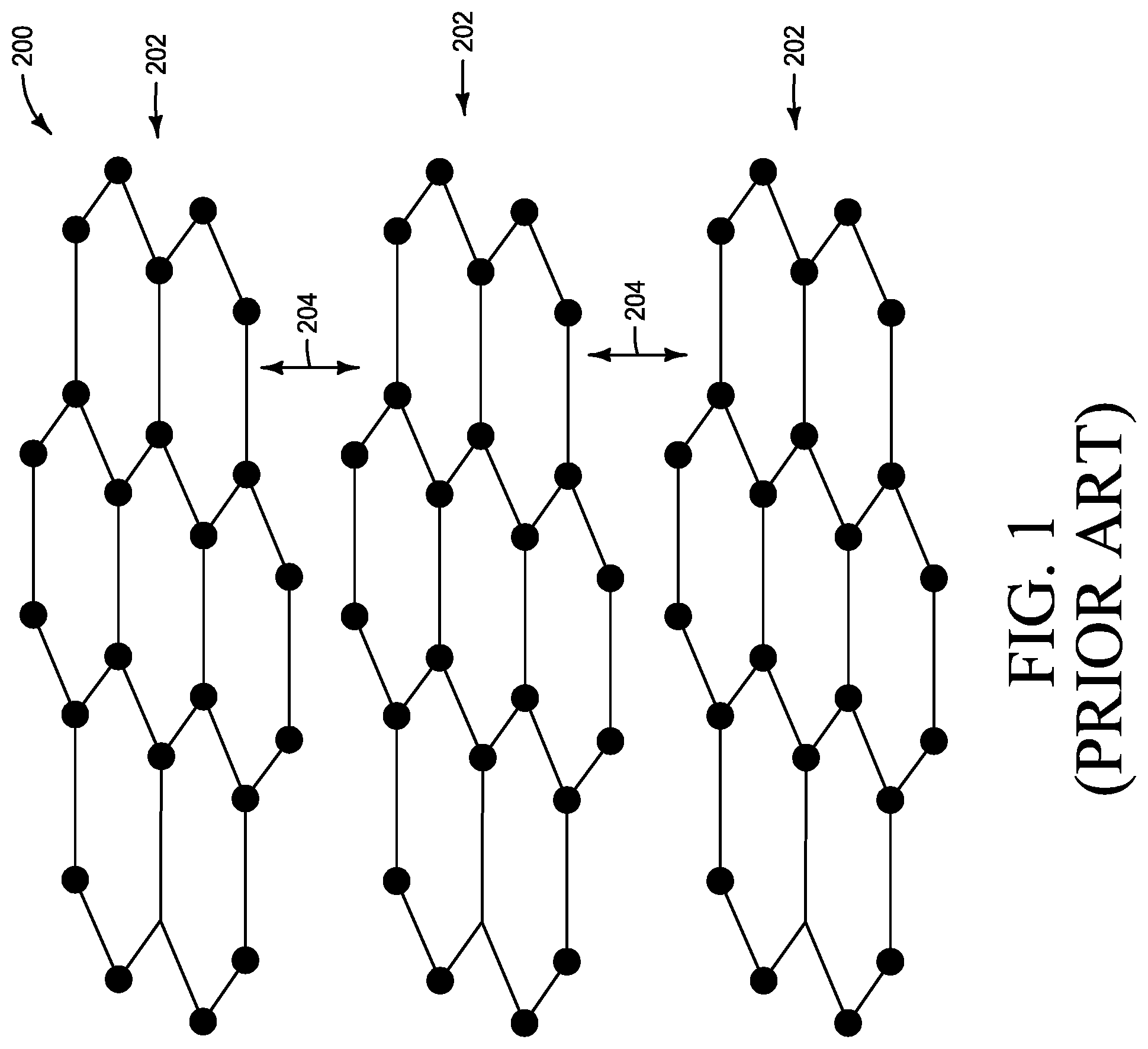 Patent US12315810 — Integrated assemblies having graphene-containing-structures — Figure 1