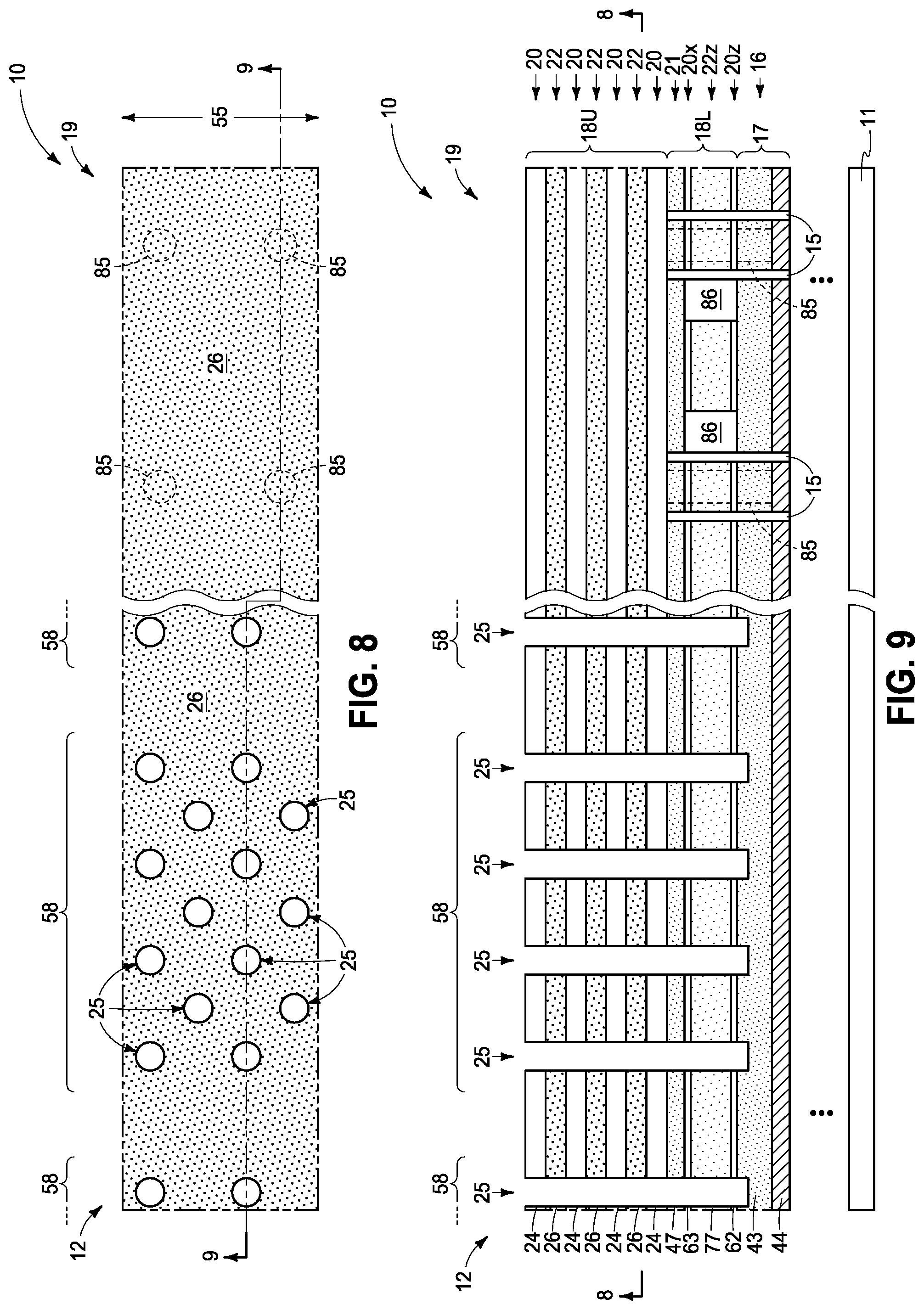 Patent US12315813 Figure 5 – Memory arrays comprising strings of memory cells and methods used in forming a memory array comprising strings of memory cells