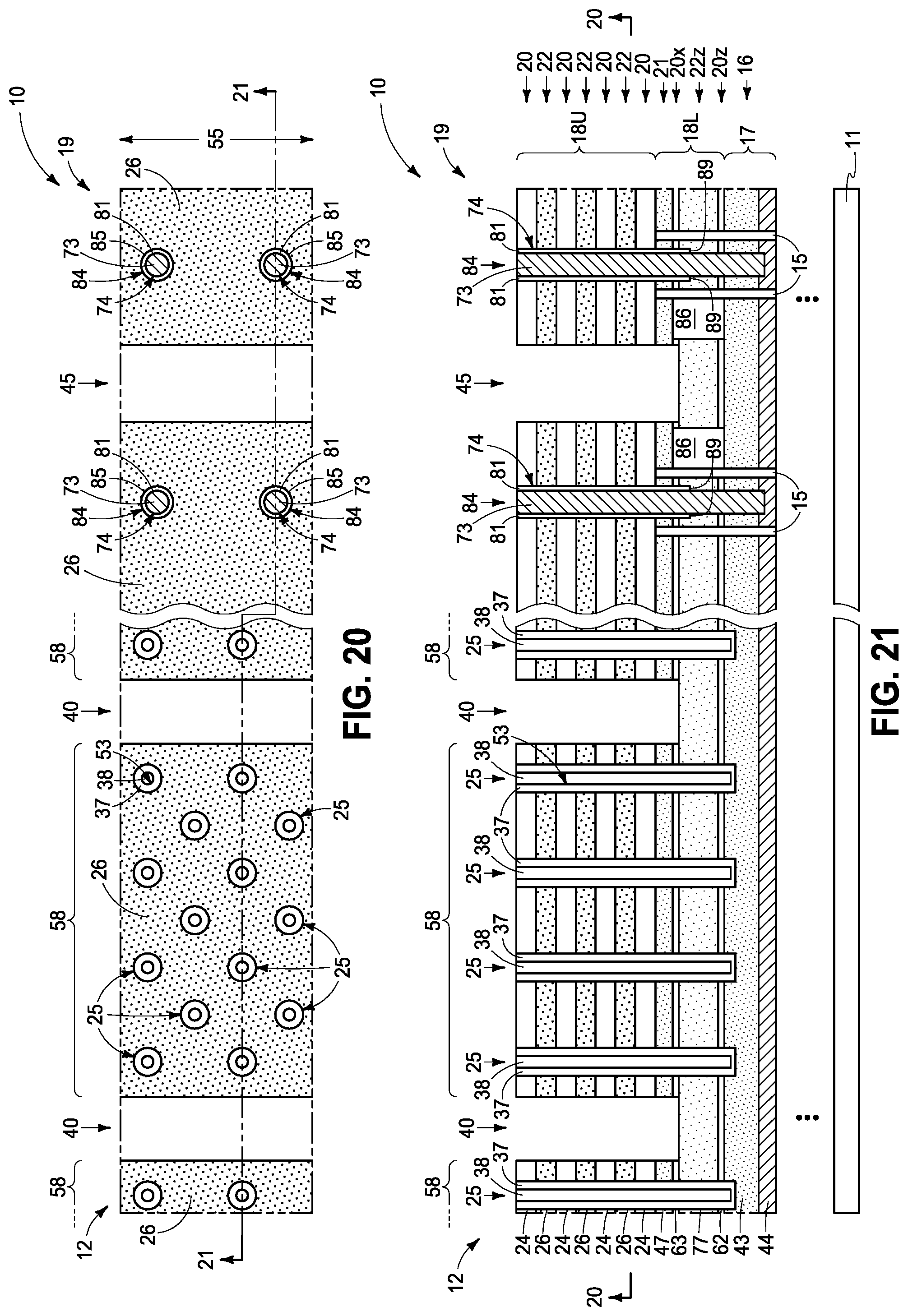 Patent US12315813 Figure 11 – Memory arrays comprising strings of memory cells and methods used in forming a memory array comprising strings of memory cells