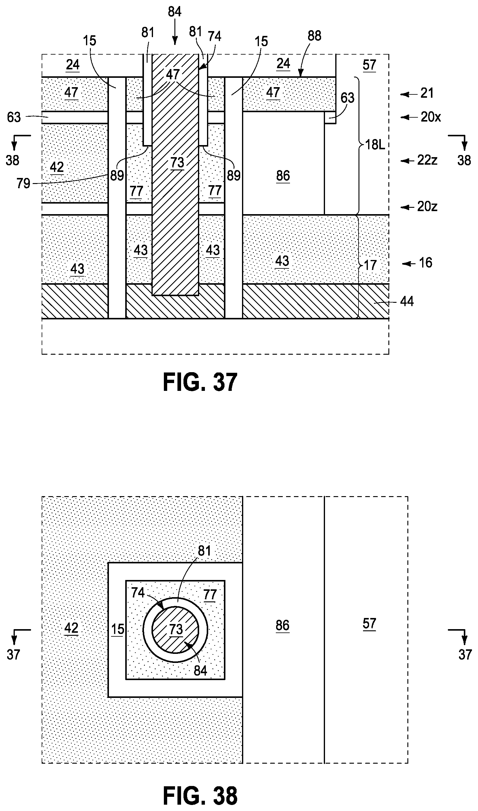 Patent US12315813 Figure 20 – Memory arrays comprising strings of memory cells and methods used in forming a memory array comprising strings of memory cells