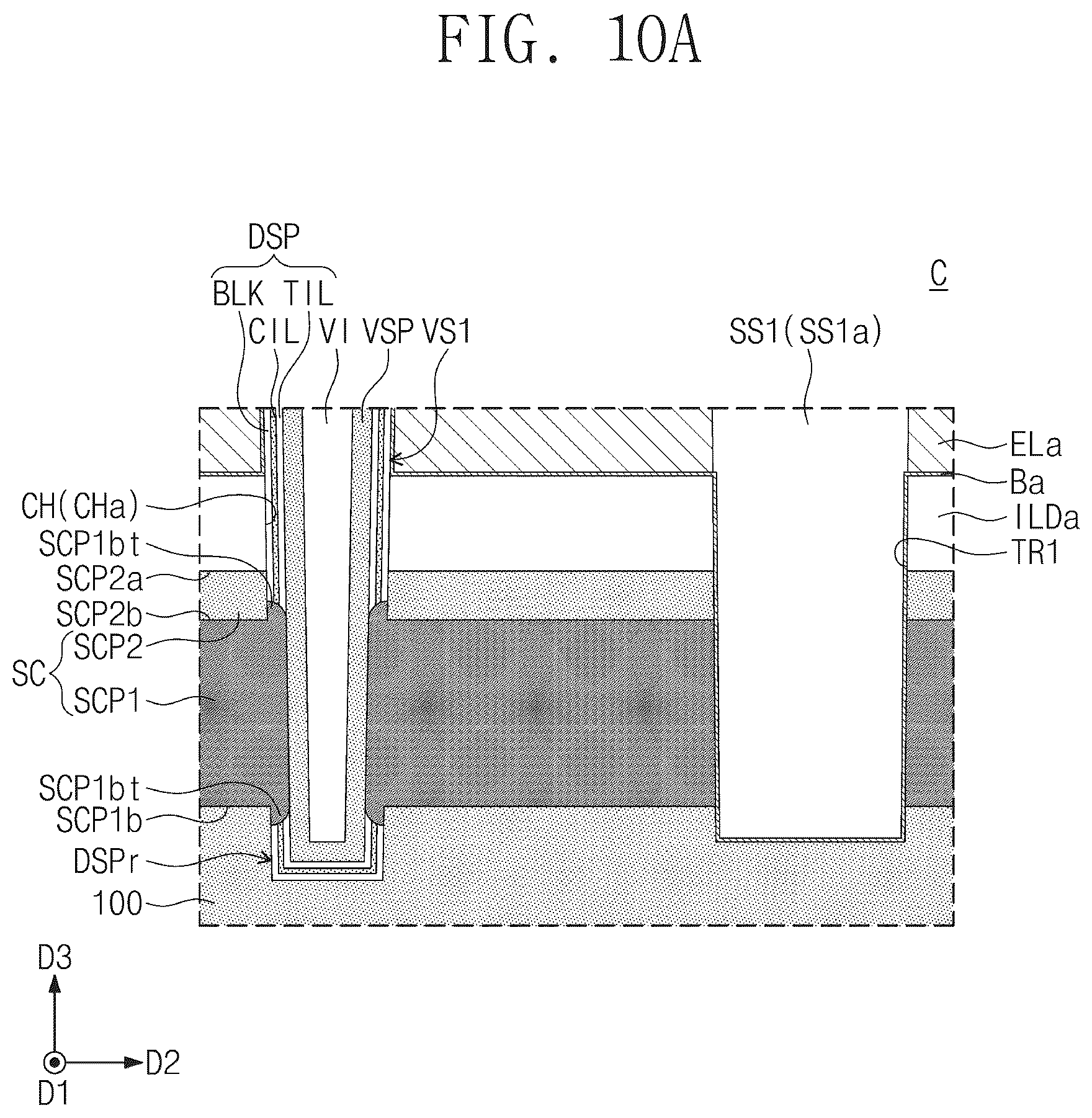 Patent US12315816 Figure 13 – Three-dimensional semiconductor memory device including separation structures and sacrificial layers and electronic system including the same