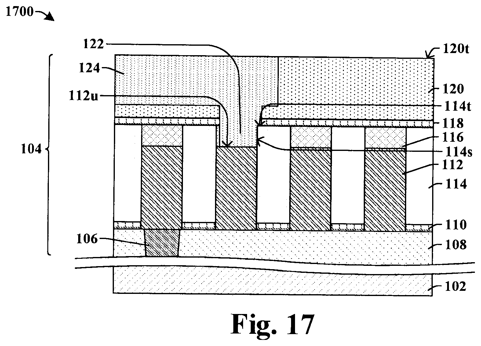 Patent US12315817 Figure 14 – Dielectric on wire structure to increase processing window for overlying via