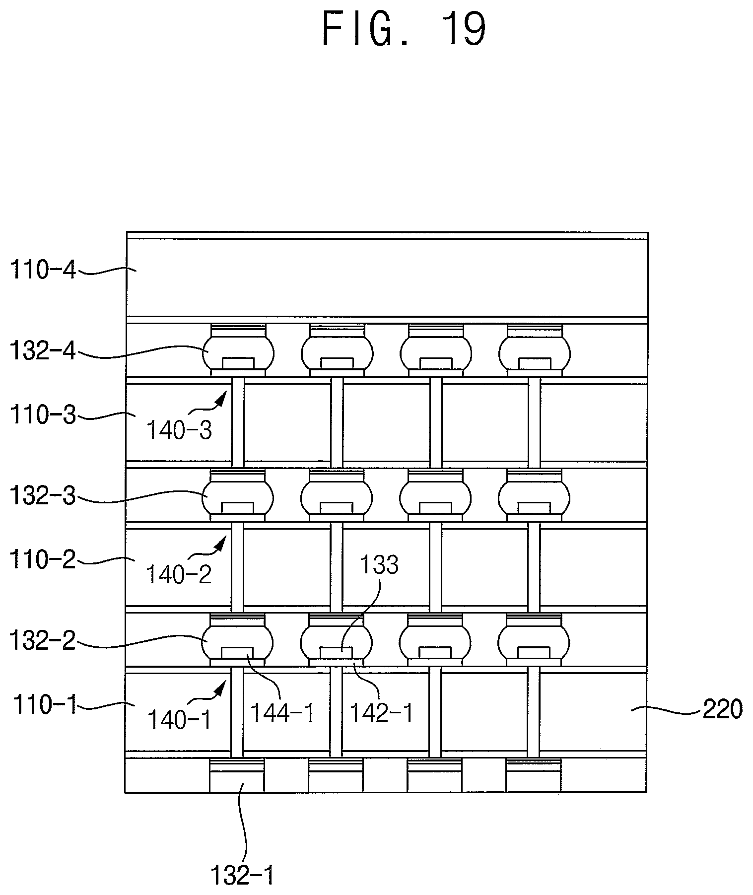 Patent US12315818 Figure 12 – Interconnection structure of a semiconductor chip having pads of different widths and semiconductor package including the interconnection structure