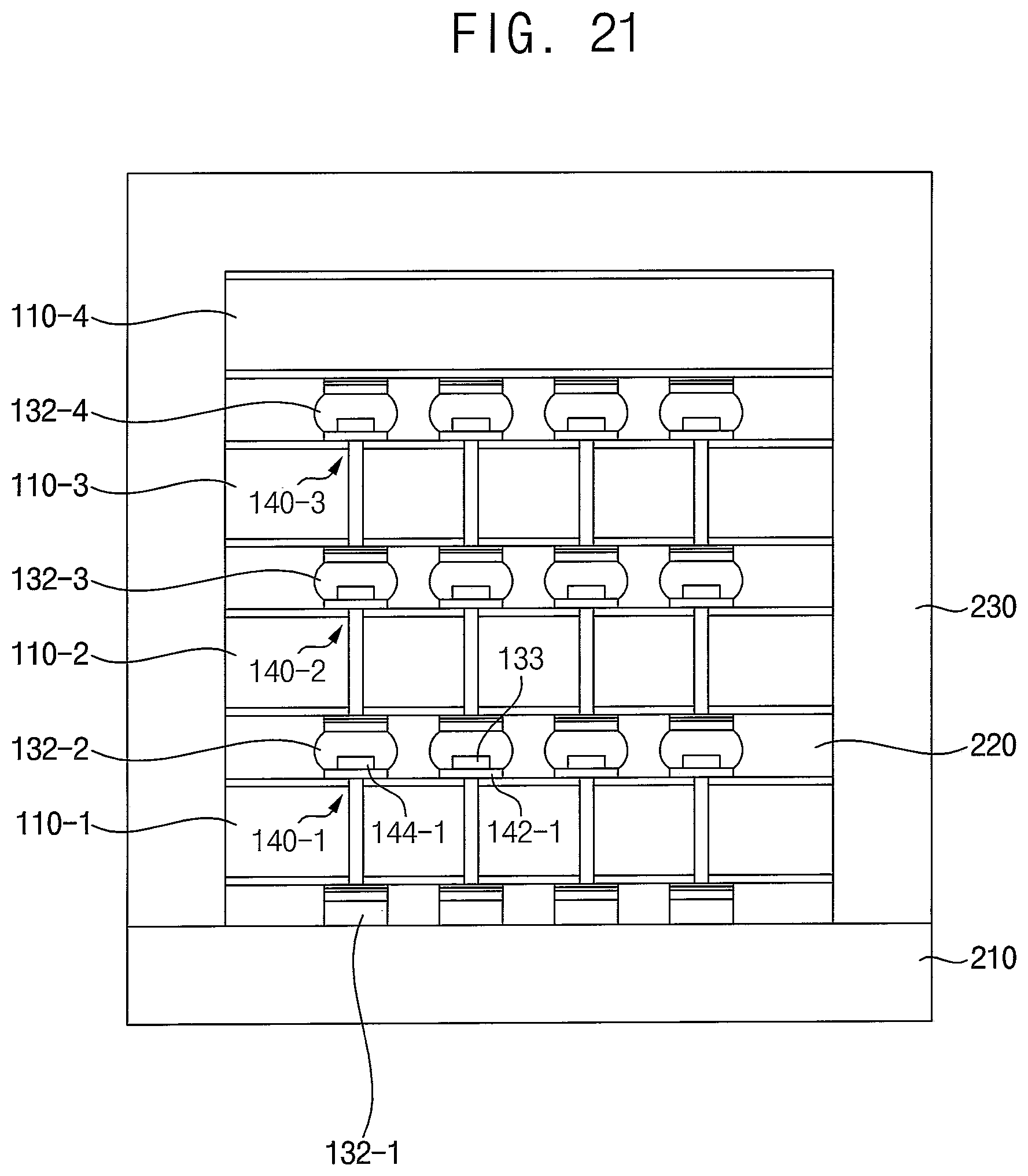 Patent US12315818 Figure 14 – Interconnection structure of a semiconductor chip having pads of different widths and semiconductor package including the interconnection structure