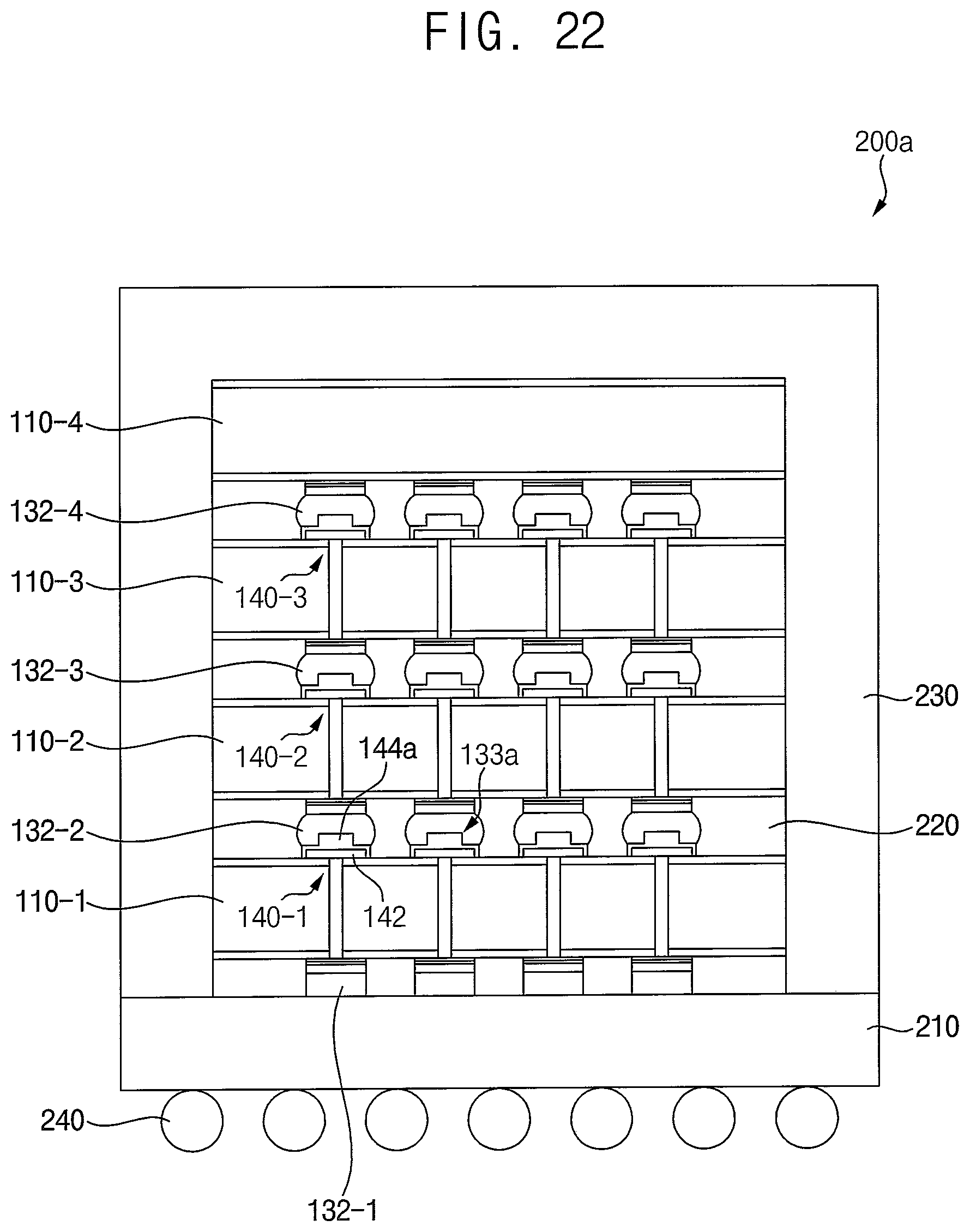 Patent US12315818 Figure 15 – Interconnection structure of a semiconductor chip having pads of different widths and semiconductor package including the interconnection structure