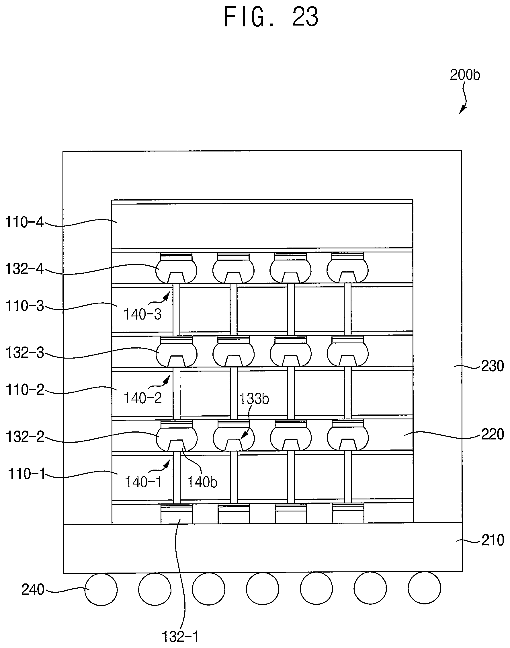 Patent US12315818 Figure 16 – Interconnection structure of a semiconductor chip having pads of different widths and semiconductor package including the interconnection structure