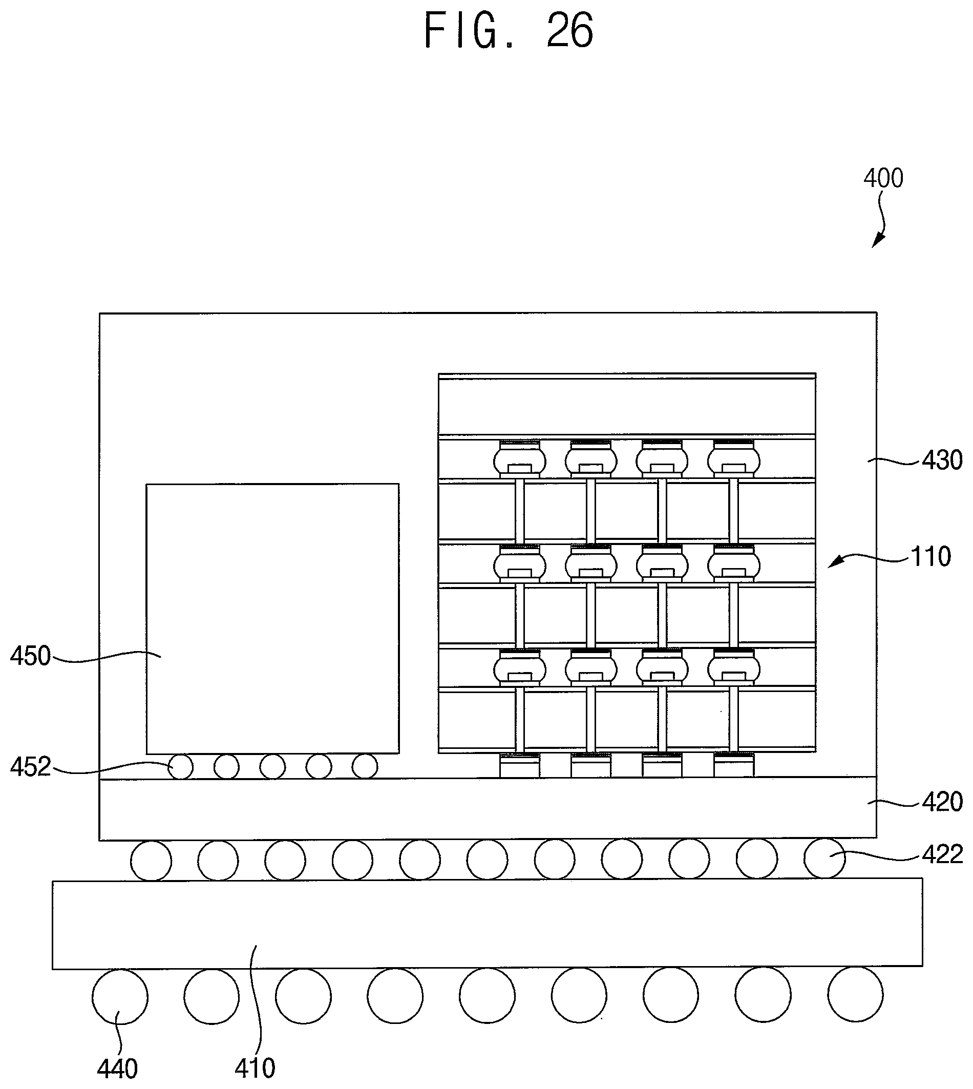 Patent US12315818 Figure 19 – Interconnection structure of a semiconductor chip having pads of different widths and semiconductor package including the interconnection structure