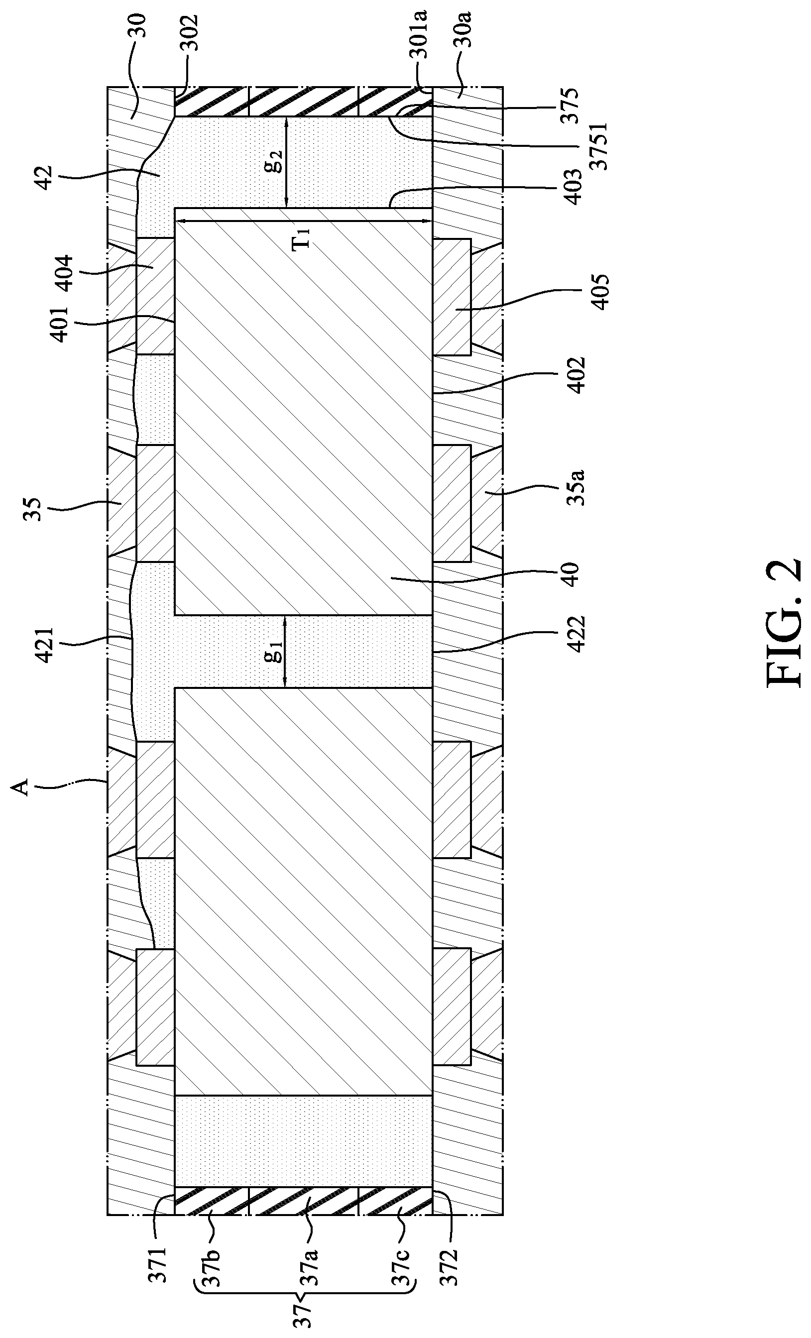 Patent US12315820 Figure 2 – Wiring structure including low- and high-density conductive structures