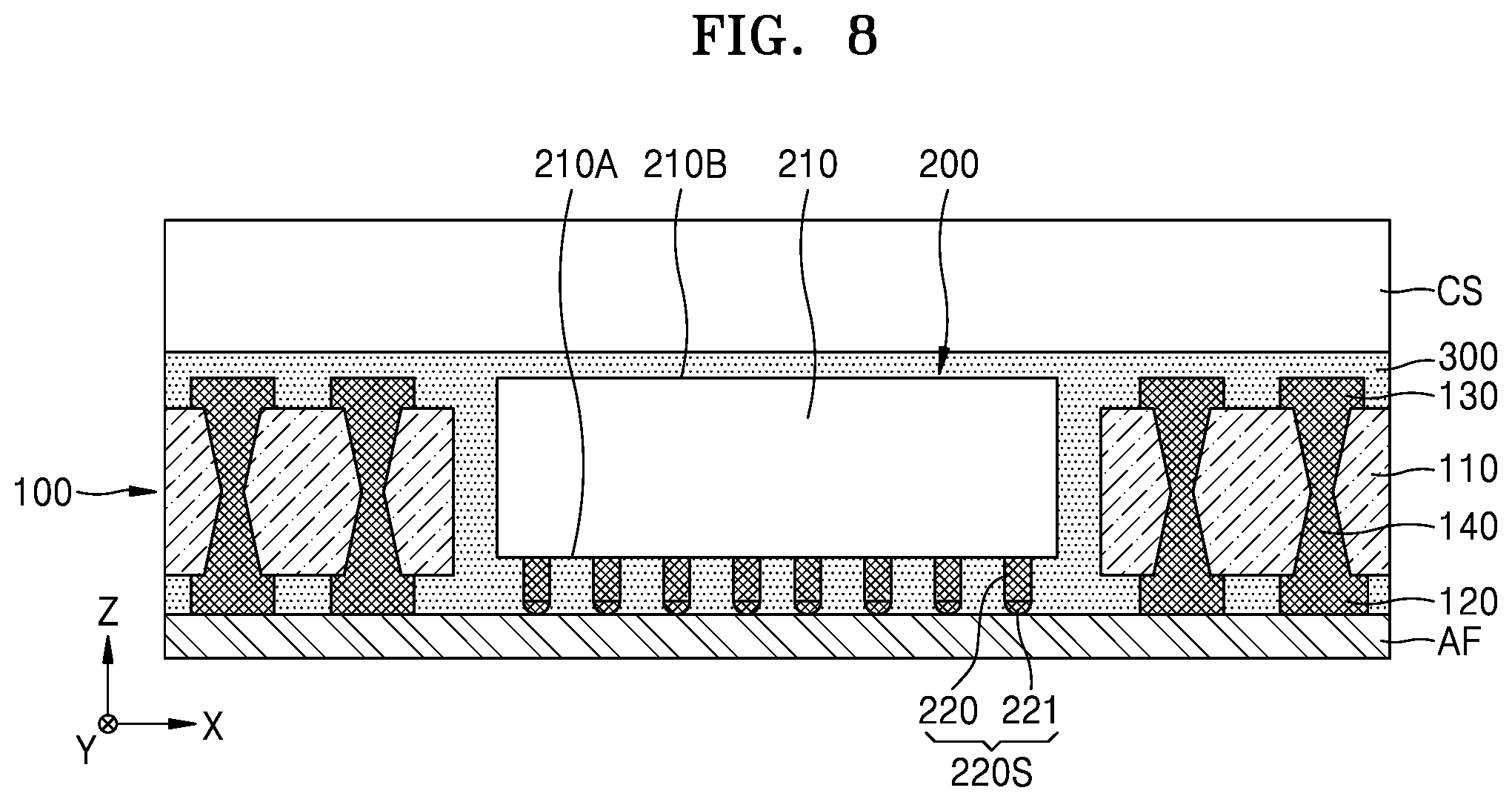 Patent US12315822 Figure 8 – Methods of manufacturing a fan-out panel level semiconductor package