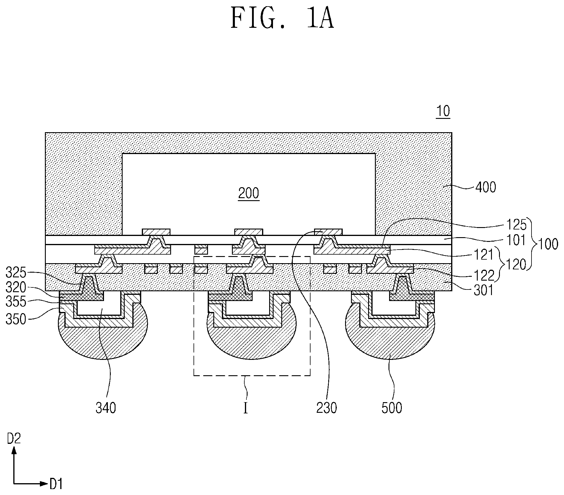 Patent US12315824 Figure 1 – Semiconductor package