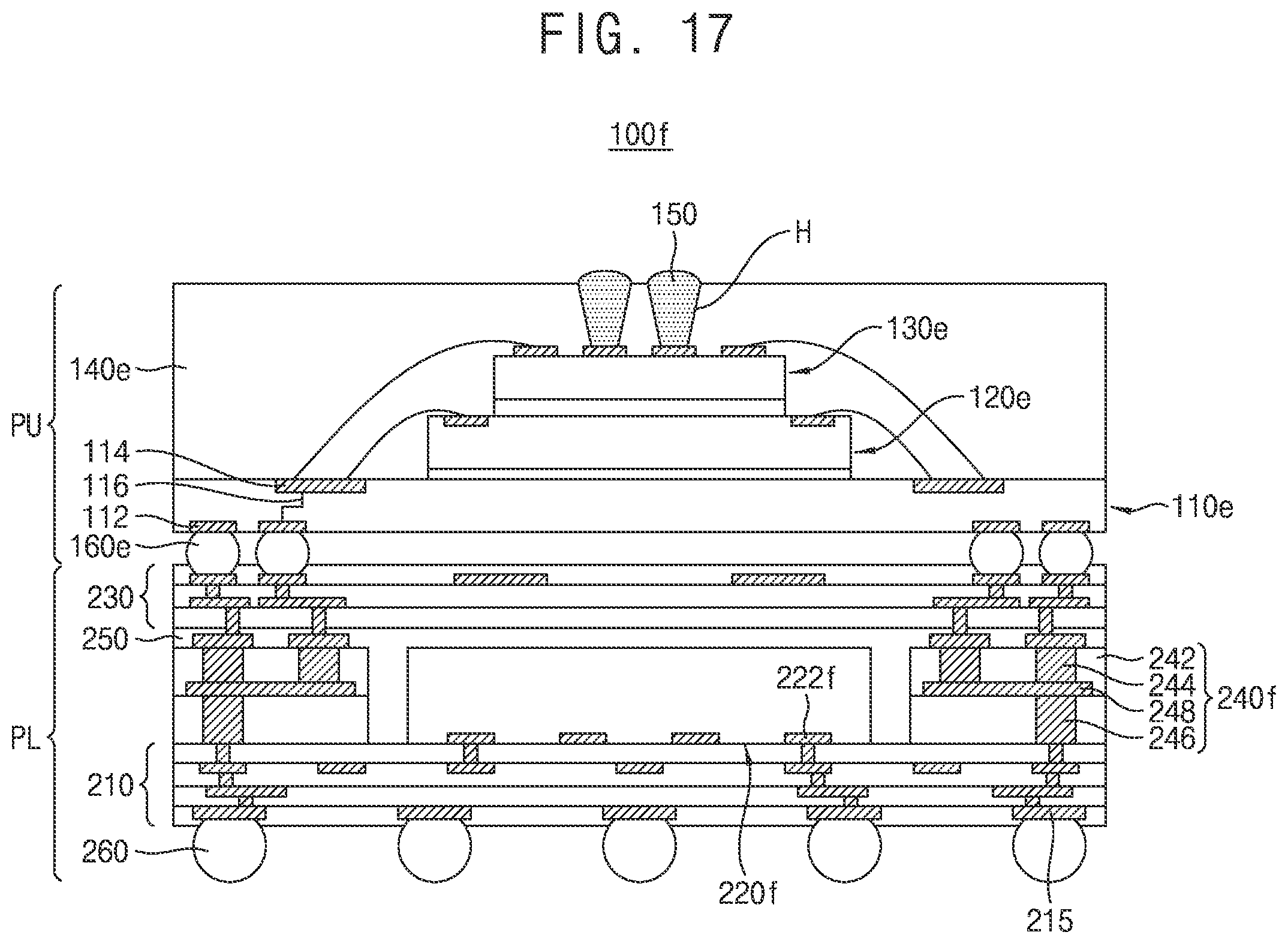 Patent US12315832 Figure 8 – Semiconductor packages having connecting structure