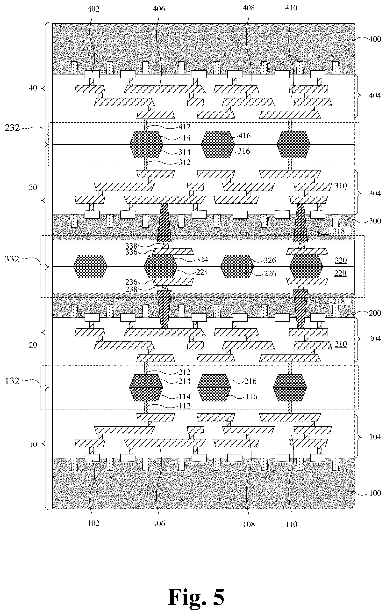 Patent US12315843 Figure 3 – Hybrid bonding technology for stacking integrated circuits