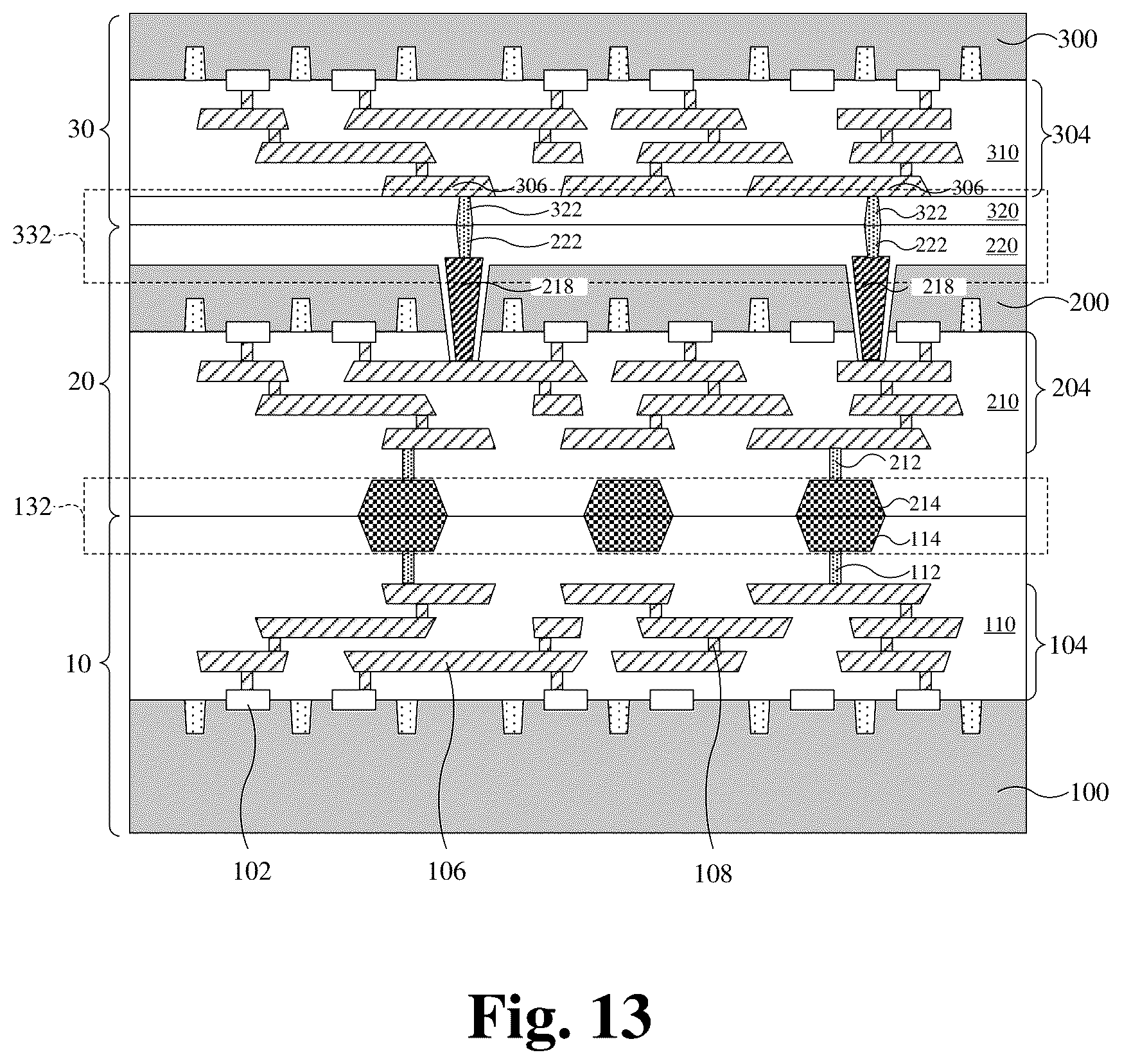 Patent US12315843 Figure 9 – Hybrid bonding technology for stacking integrated circuits