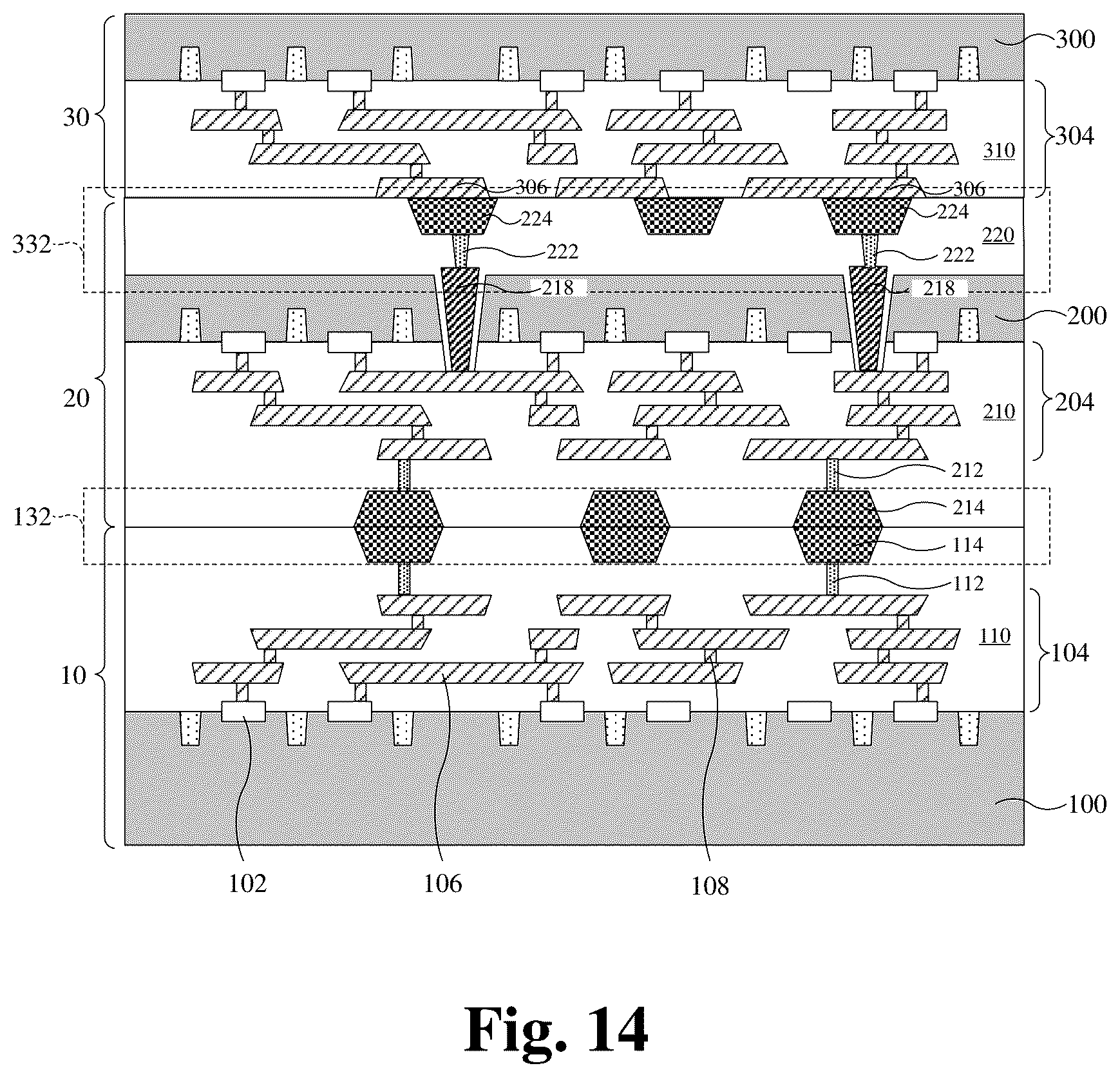 Patent US12315843 Figure 10 – Hybrid bonding technology for stacking integrated circuits