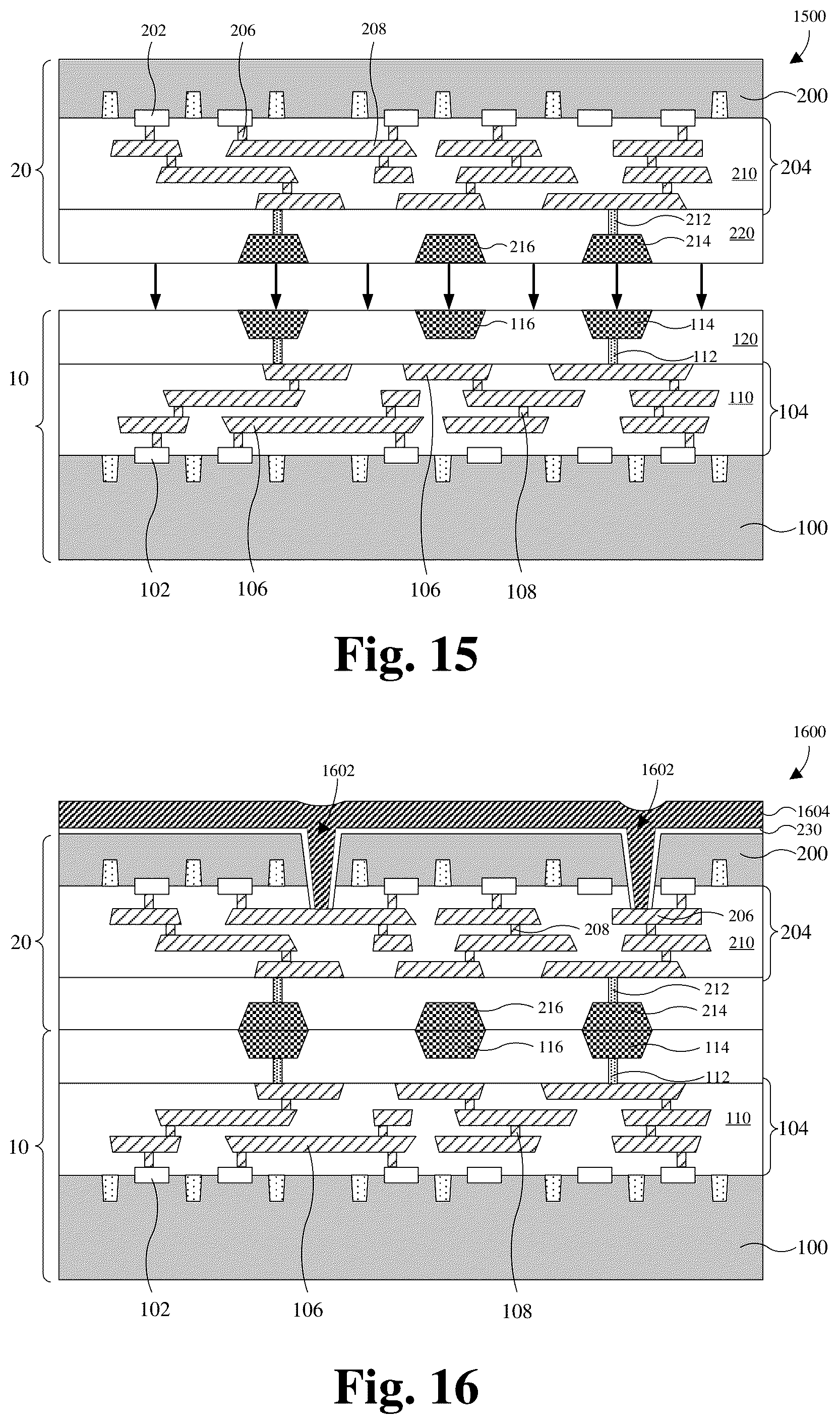 Patent US12315843 Figure 11 – Hybrid bonding technology for stacking integrated circuits