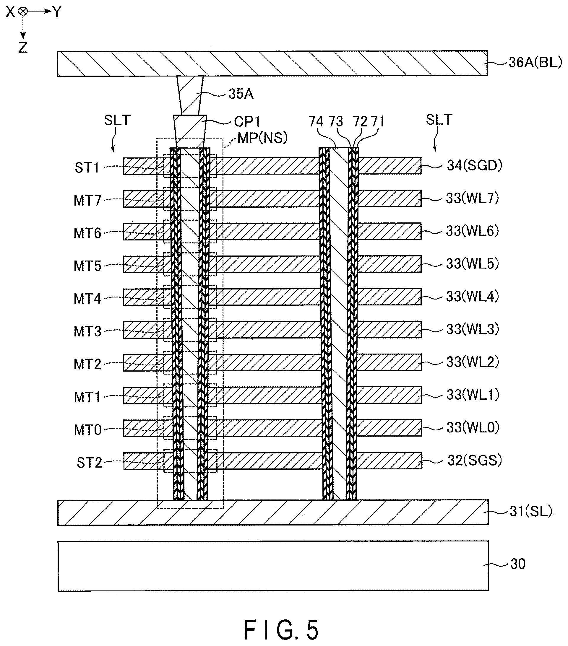 Patent US12315844 Figure 5 – Semiconductor memory device