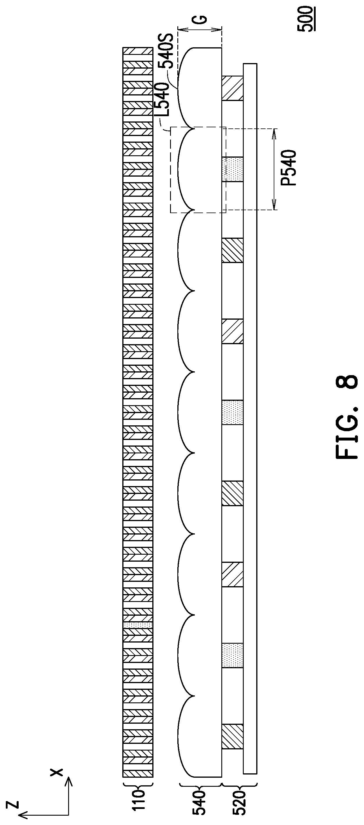 Patent US12315846 Figure 7 – Electronic device having two groups of light-emitting units