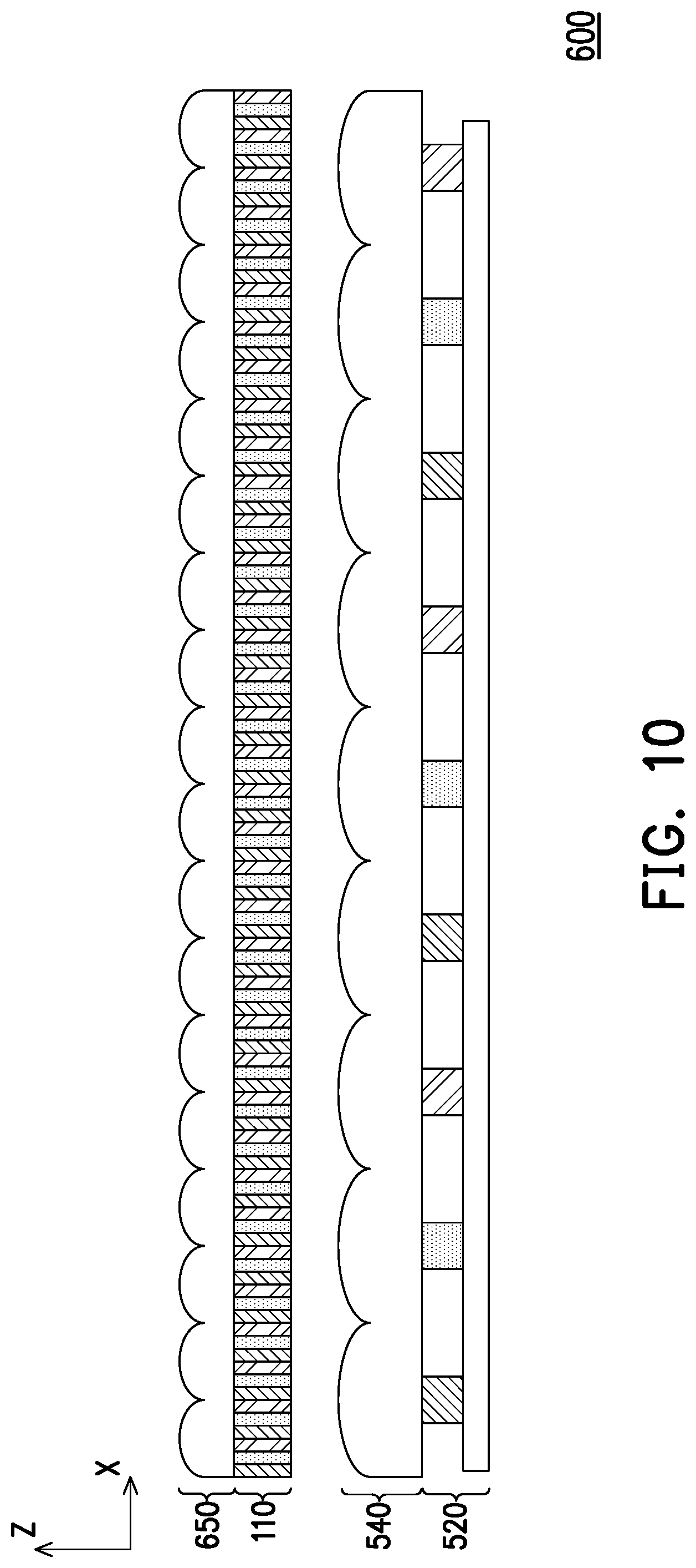 Patent US12315846 Figure 9 – Electronic device having two groups of light-emitting units