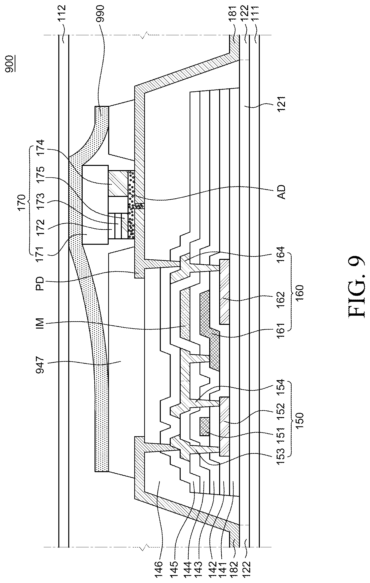 Patent US12315847 Figure 9 – Display device