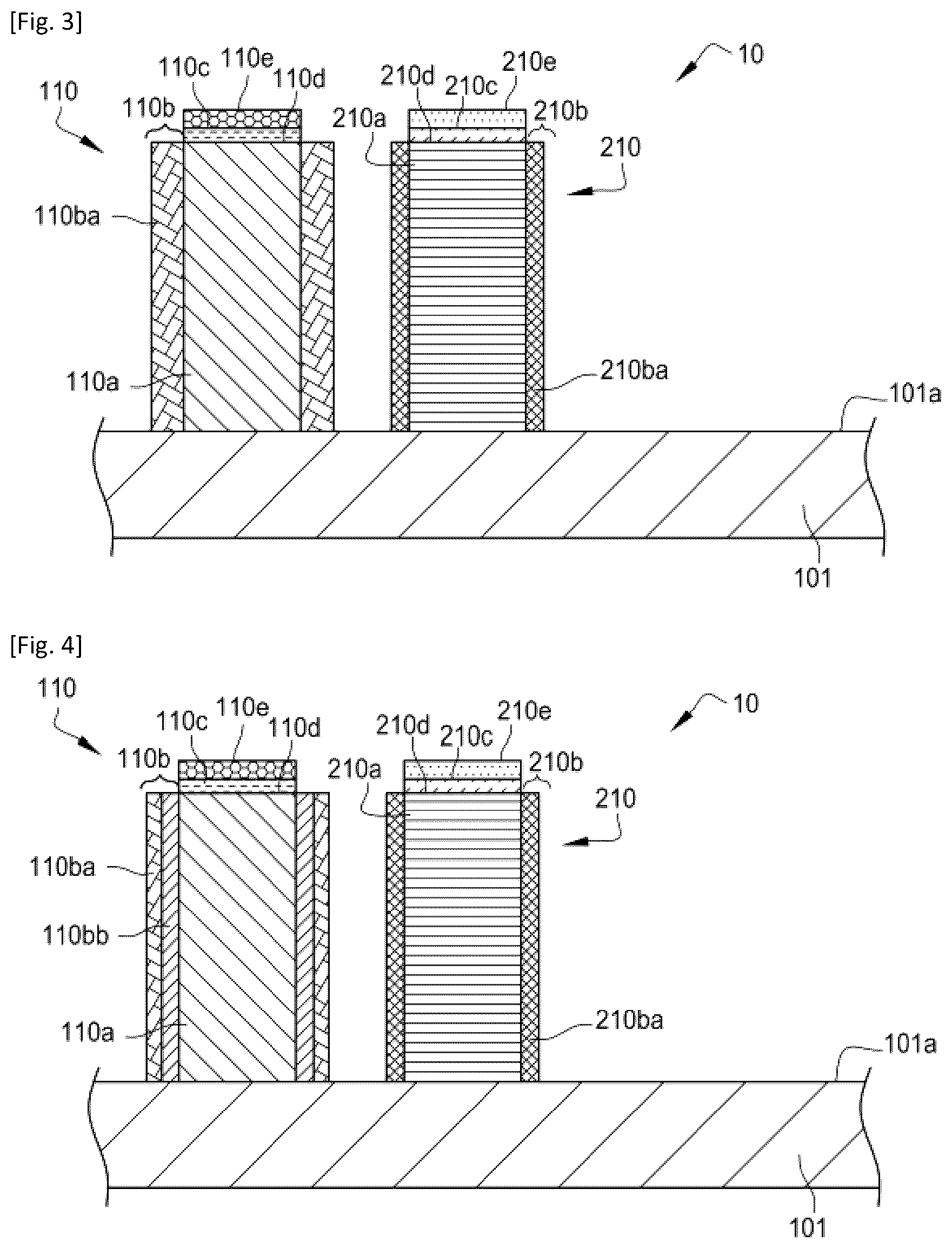 Patent US12315848 Figure 2 – Optoelectronic device comprising multicolour light-emitting diodes and a method of manufacturing an optoelectronic device