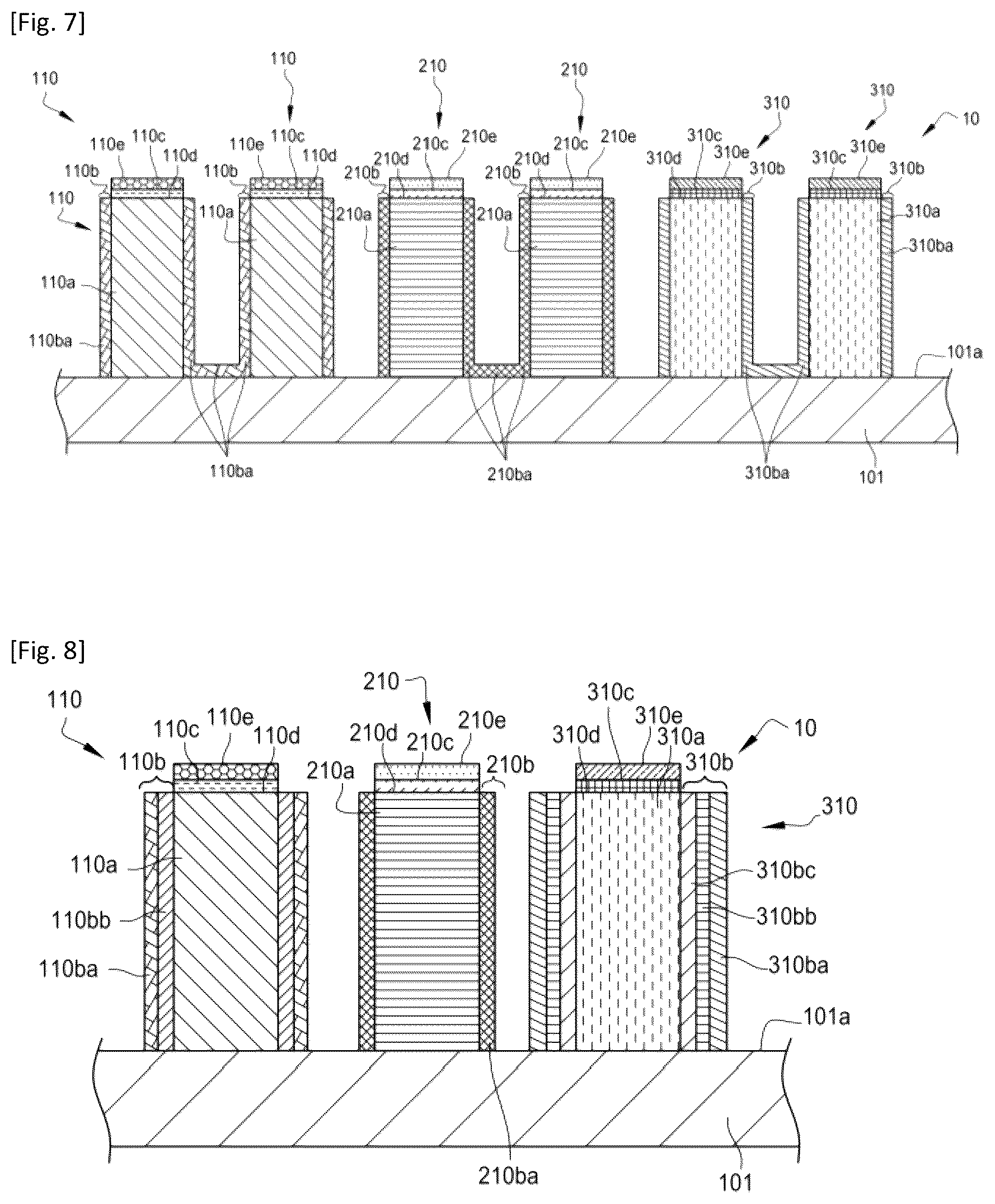 Patent US12315848 Figure 4 – Optoelectronic device comprising multicolour light-emitting diodes and a method of manufacturing an optoelectronic device