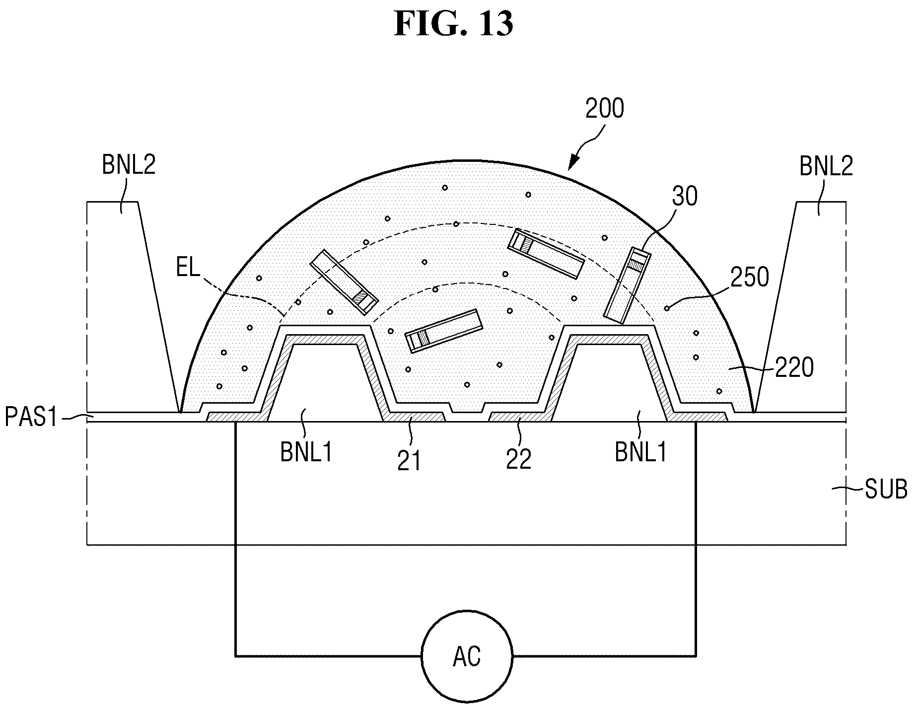 Patent US12315850 Figure 13 – Light-emitting element ink, display device, and method of fabricating the display device