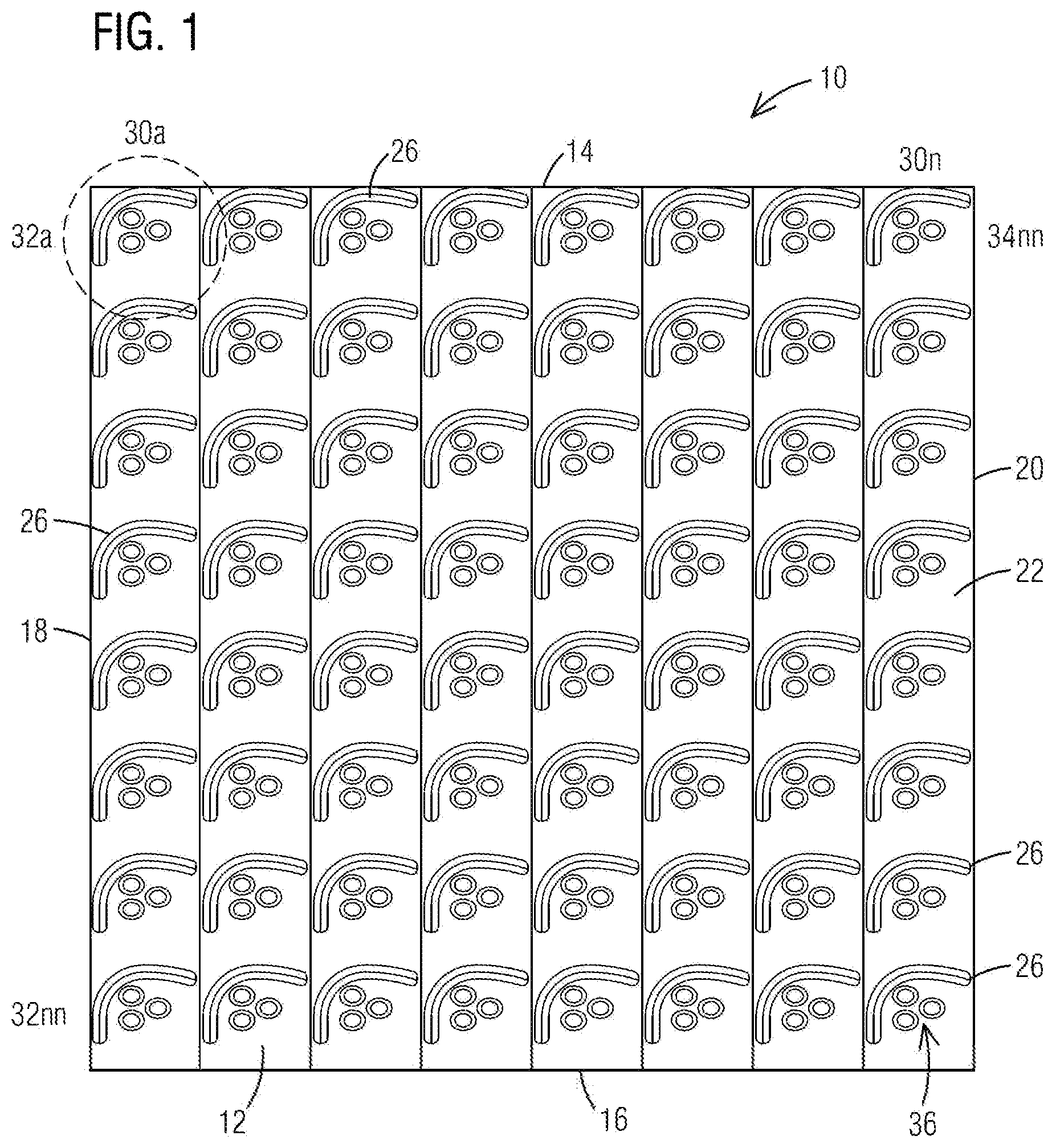 Patent US12315851 Figure 1 – Light blocking louver panel for an LED light display