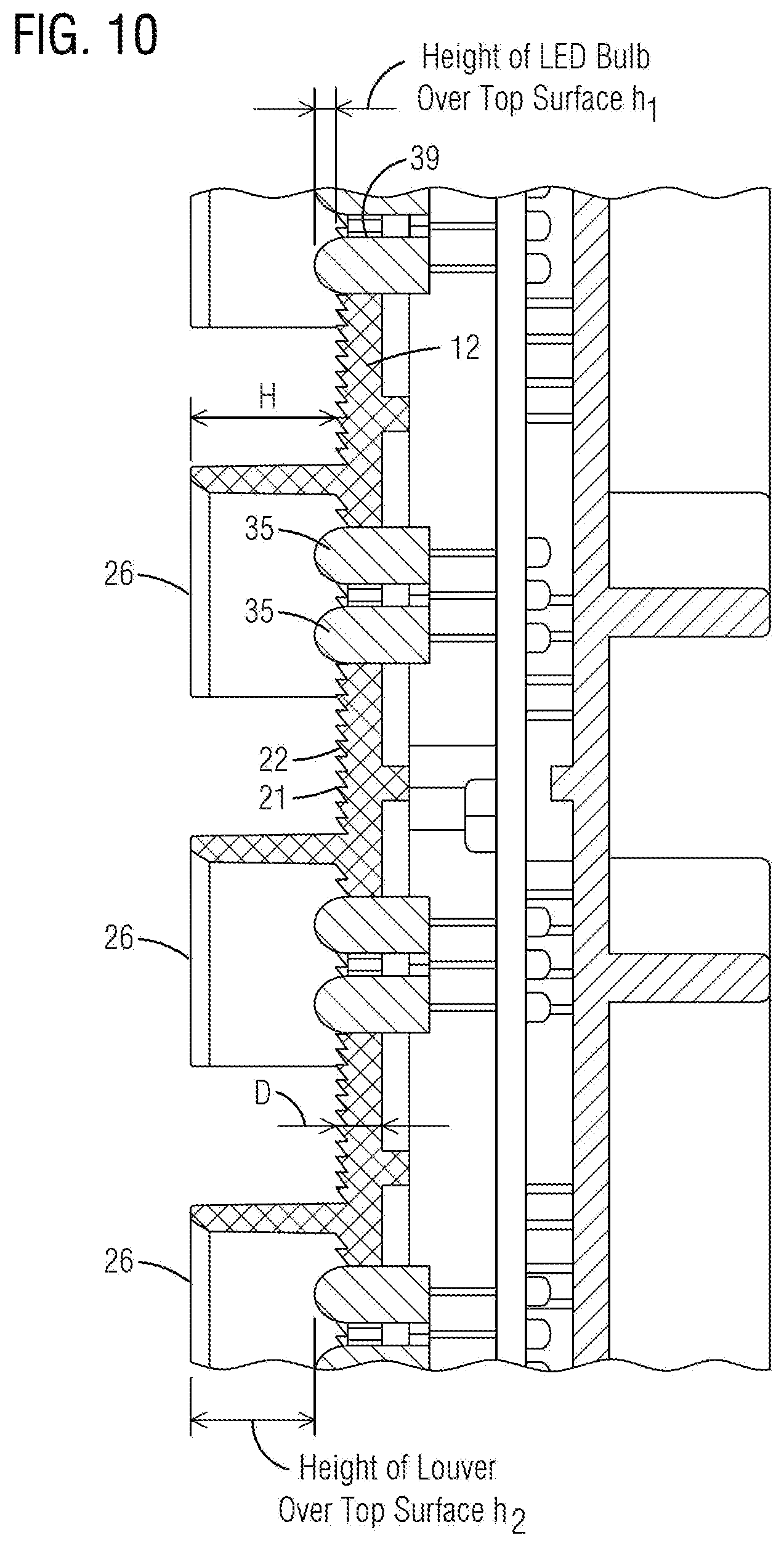 Patent US12315851 Figure 9 – Light blocking louver panel for an LED light display