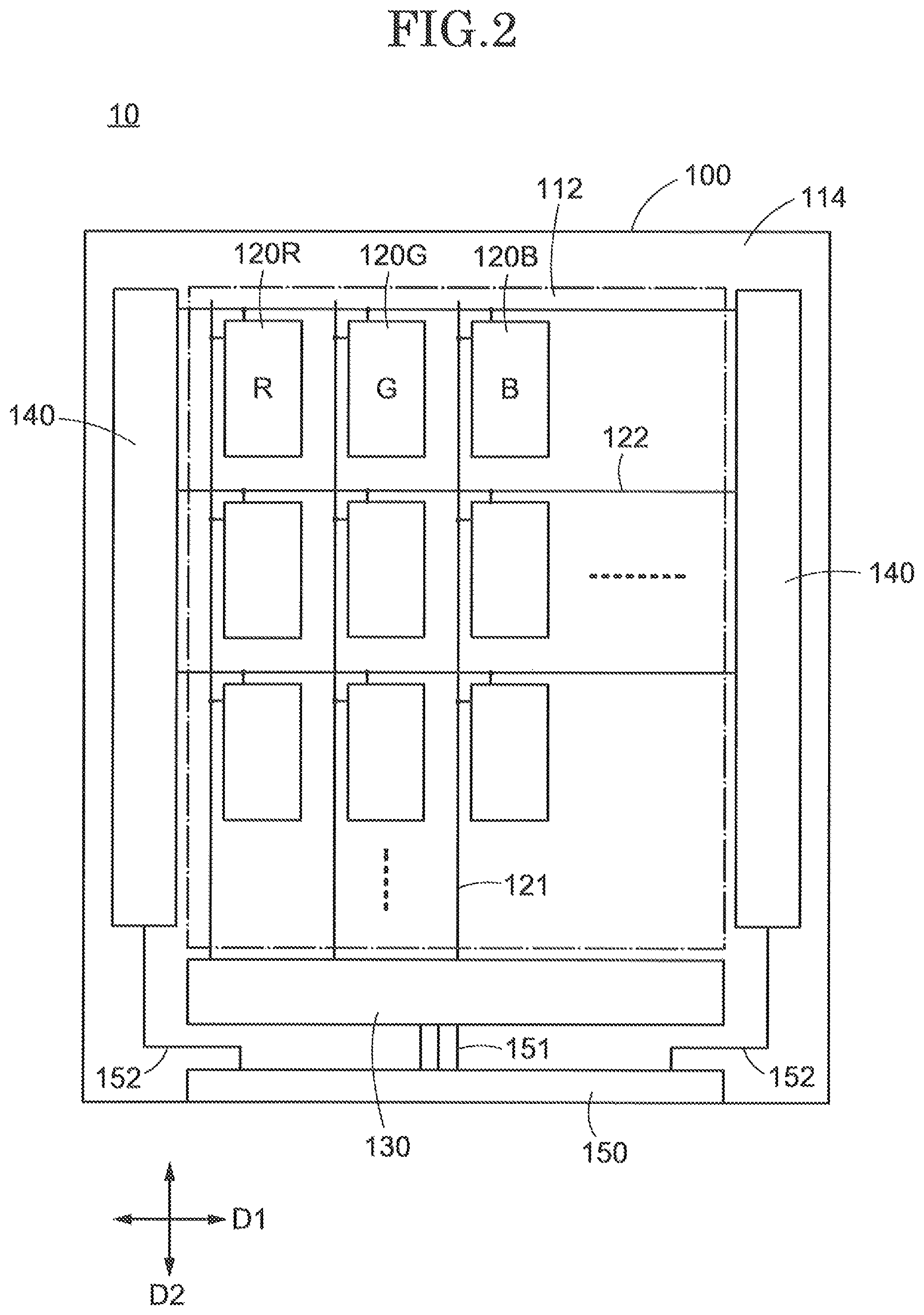 Patent US12315855 Figure 2 – Display device and method for manufacturing the same