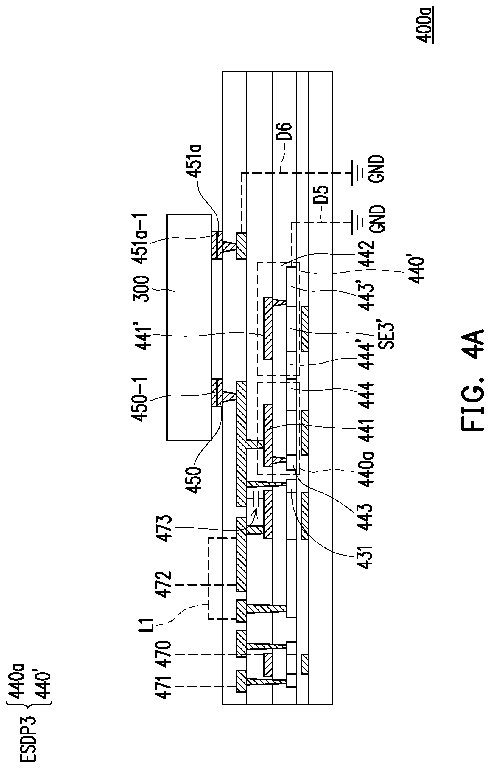 Patent US12315857 Figure 5 – Electronic device comprising an electrostatic discharge protective unit