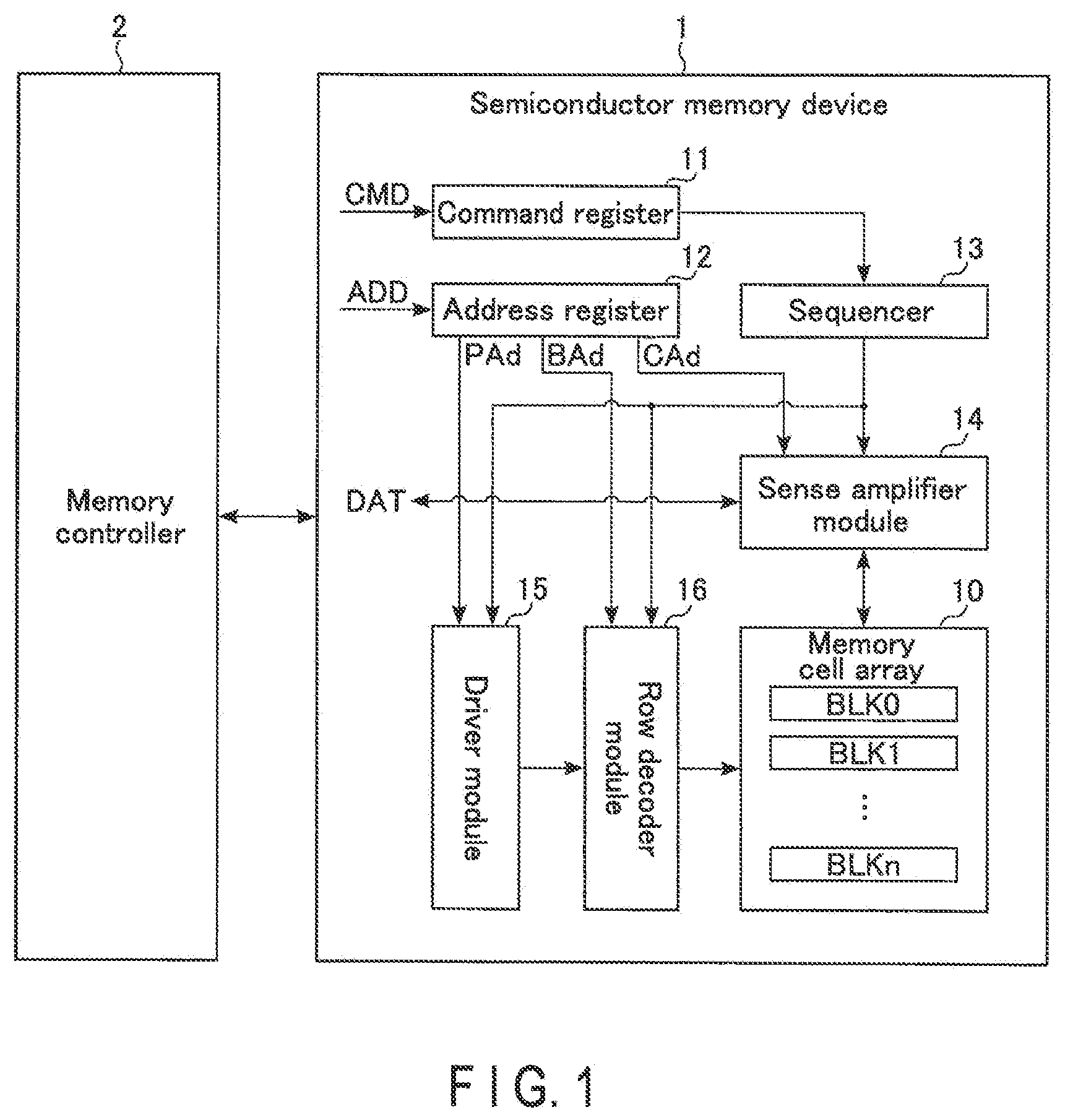 Patent US12315859 Figure 1 – Semiconductor memory device