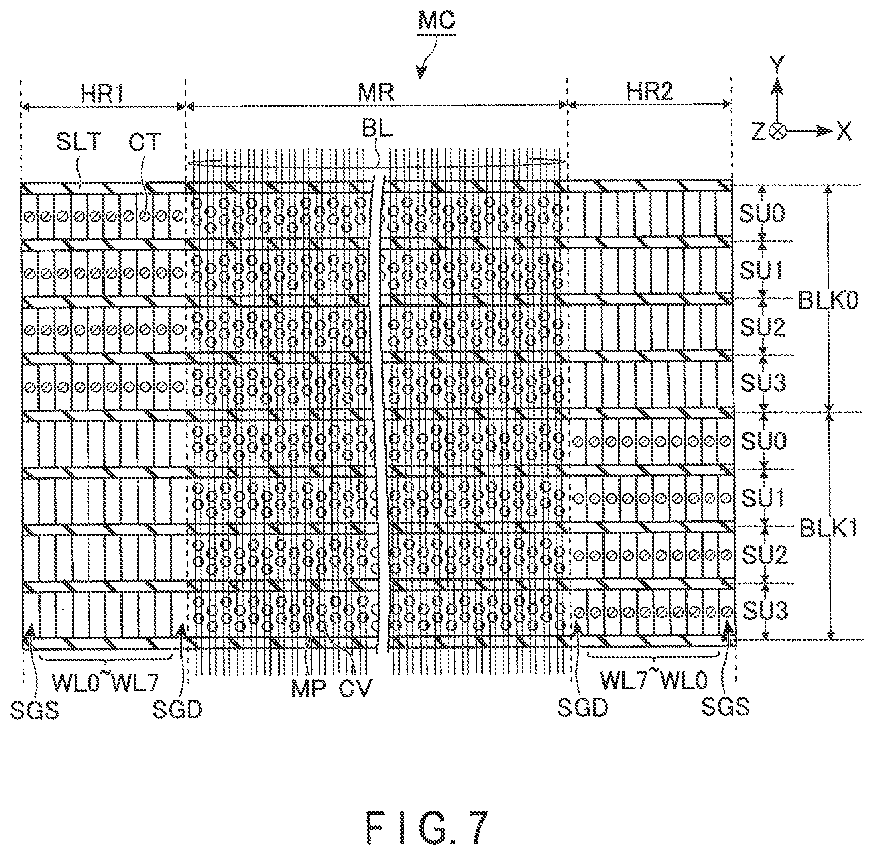 Patent US12315859 Figure 7 – Semiconductor memory device