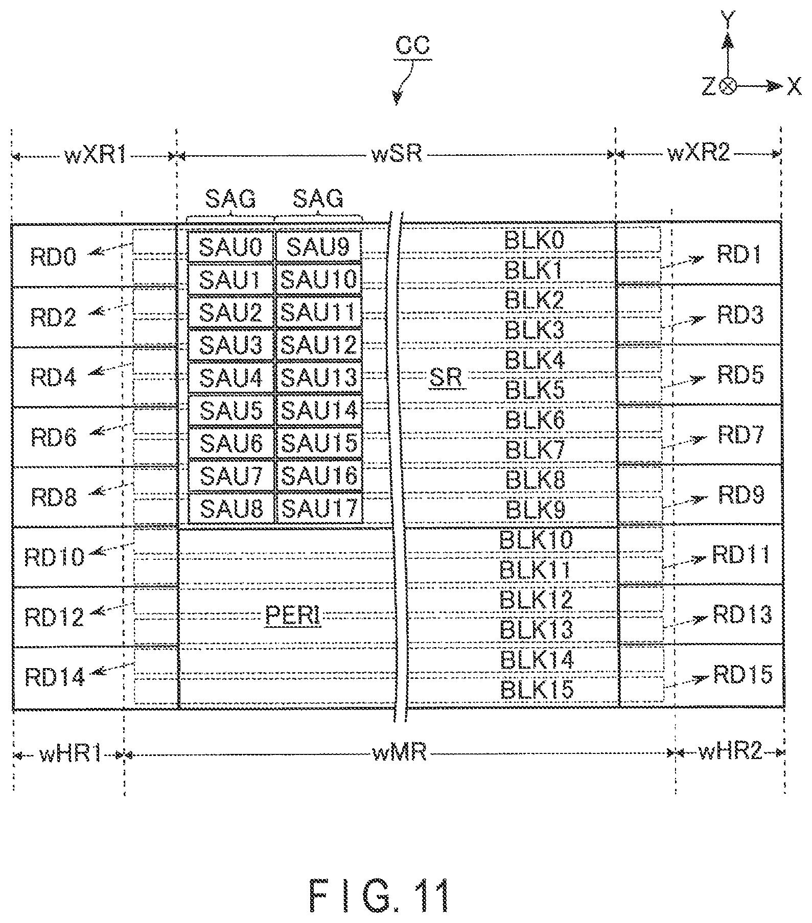 Patent US12315859 Figure 10 – Semiconductor memory device