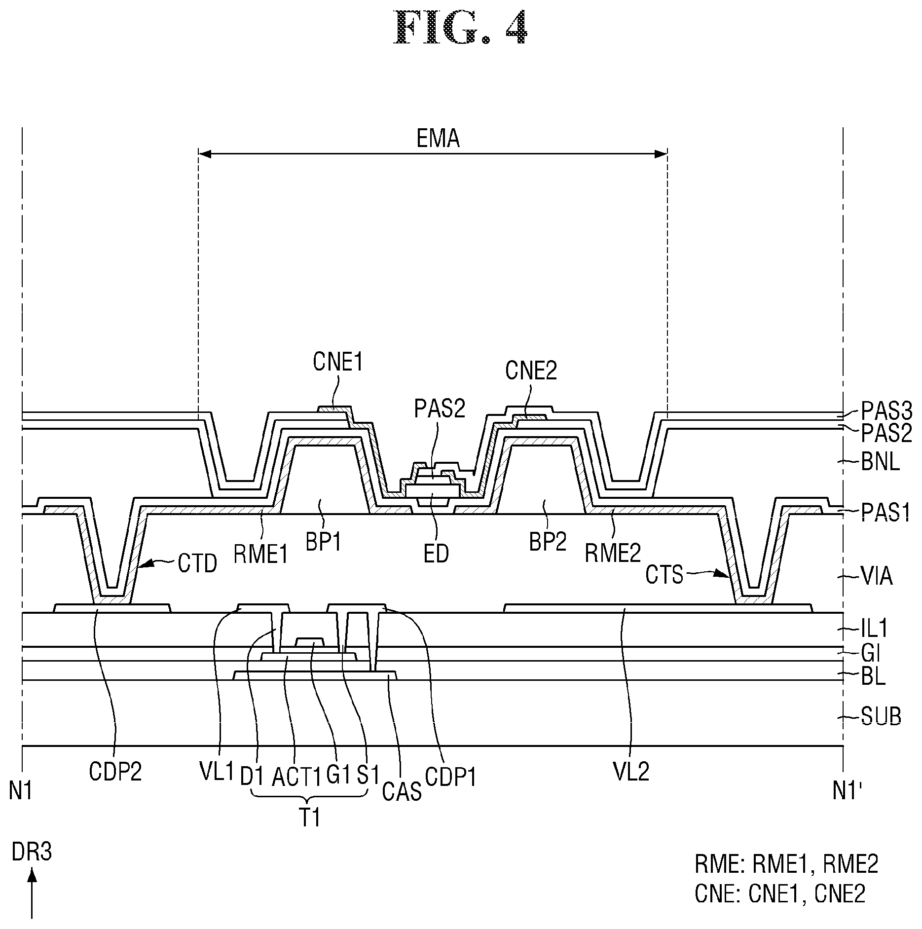Patent US12315866 Figure 4 – Display device