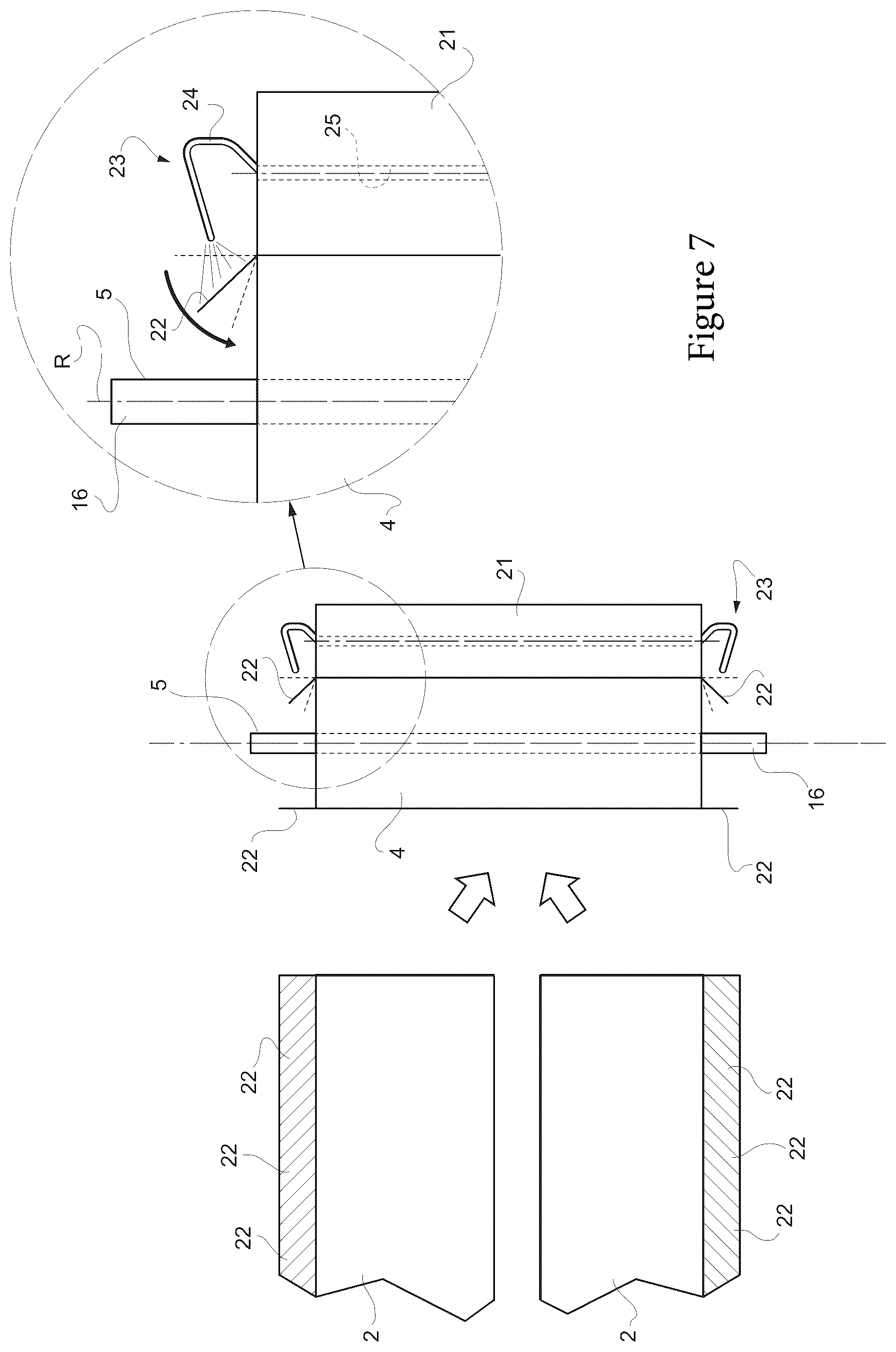 Patent US12315867 Figure 7 – Apparatus and relative method for winding strips of material for the production of electrical energy storage devices