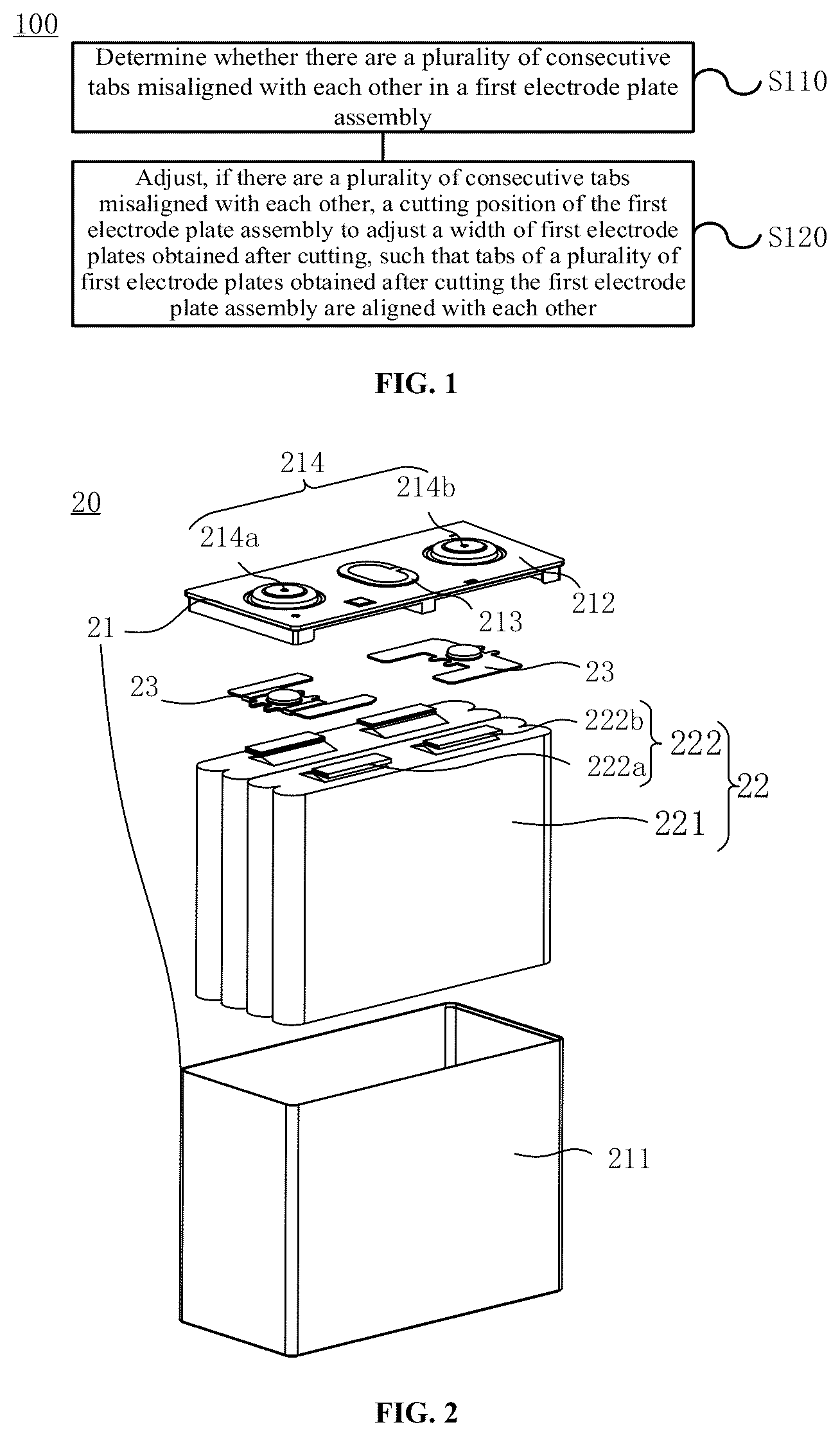 Patent US12315887 Figure 1 – Method and device for correcting positions of tabs of electrode assembly