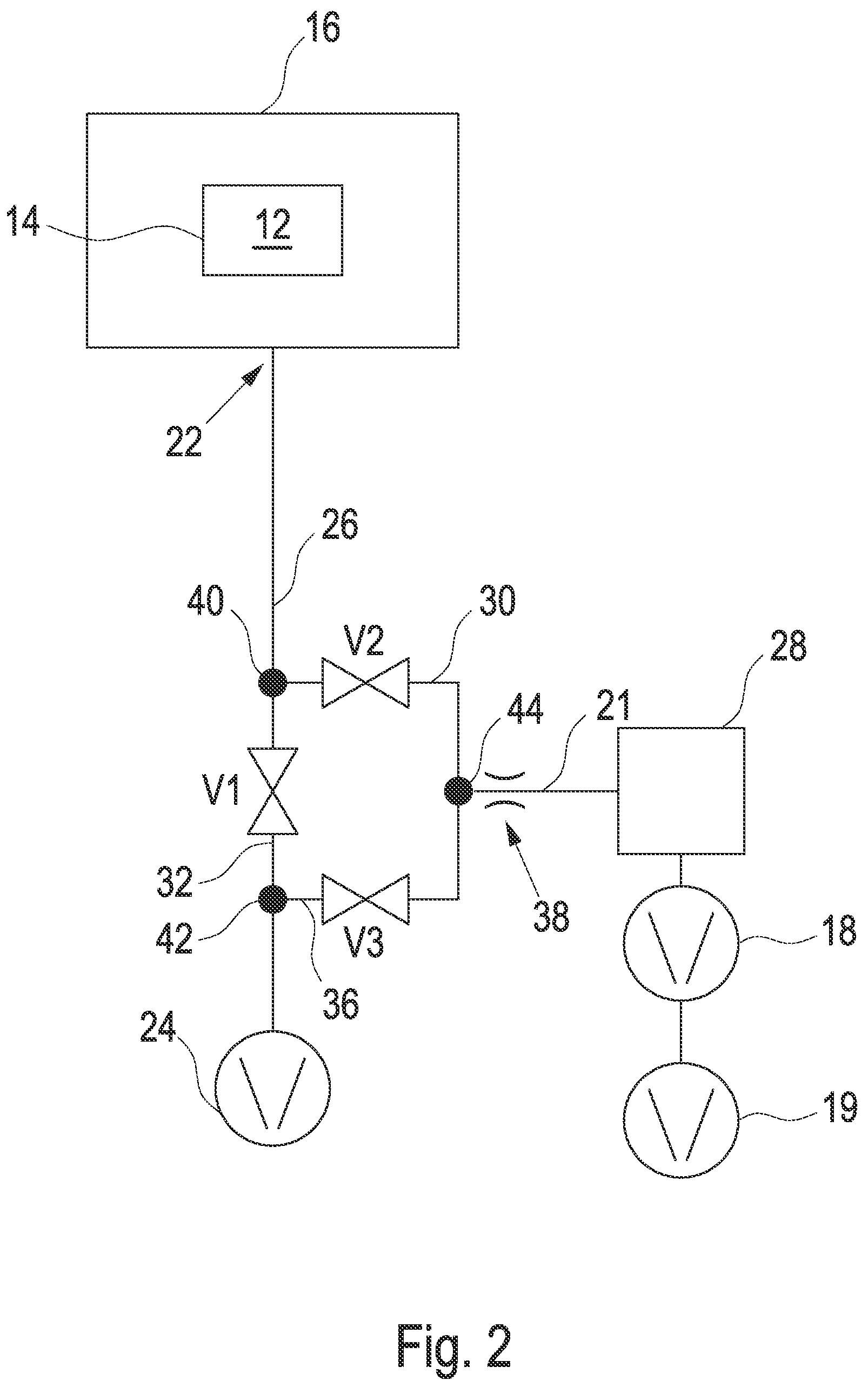 Patent US12315892 Figure 2 – Tightness test of a liquid filled test object