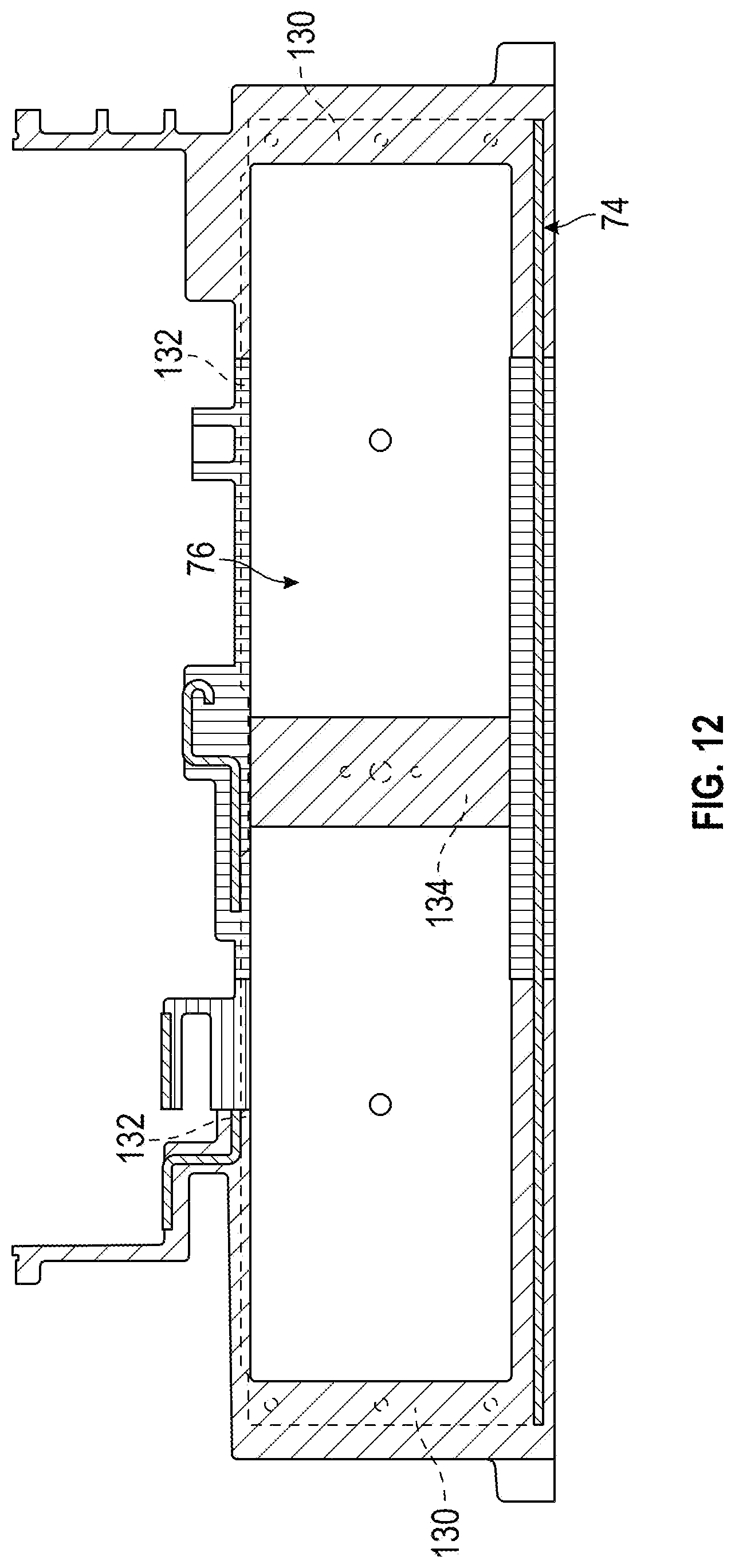 Patent US12315904 Figure 8 – Battery system having a passive heat sink