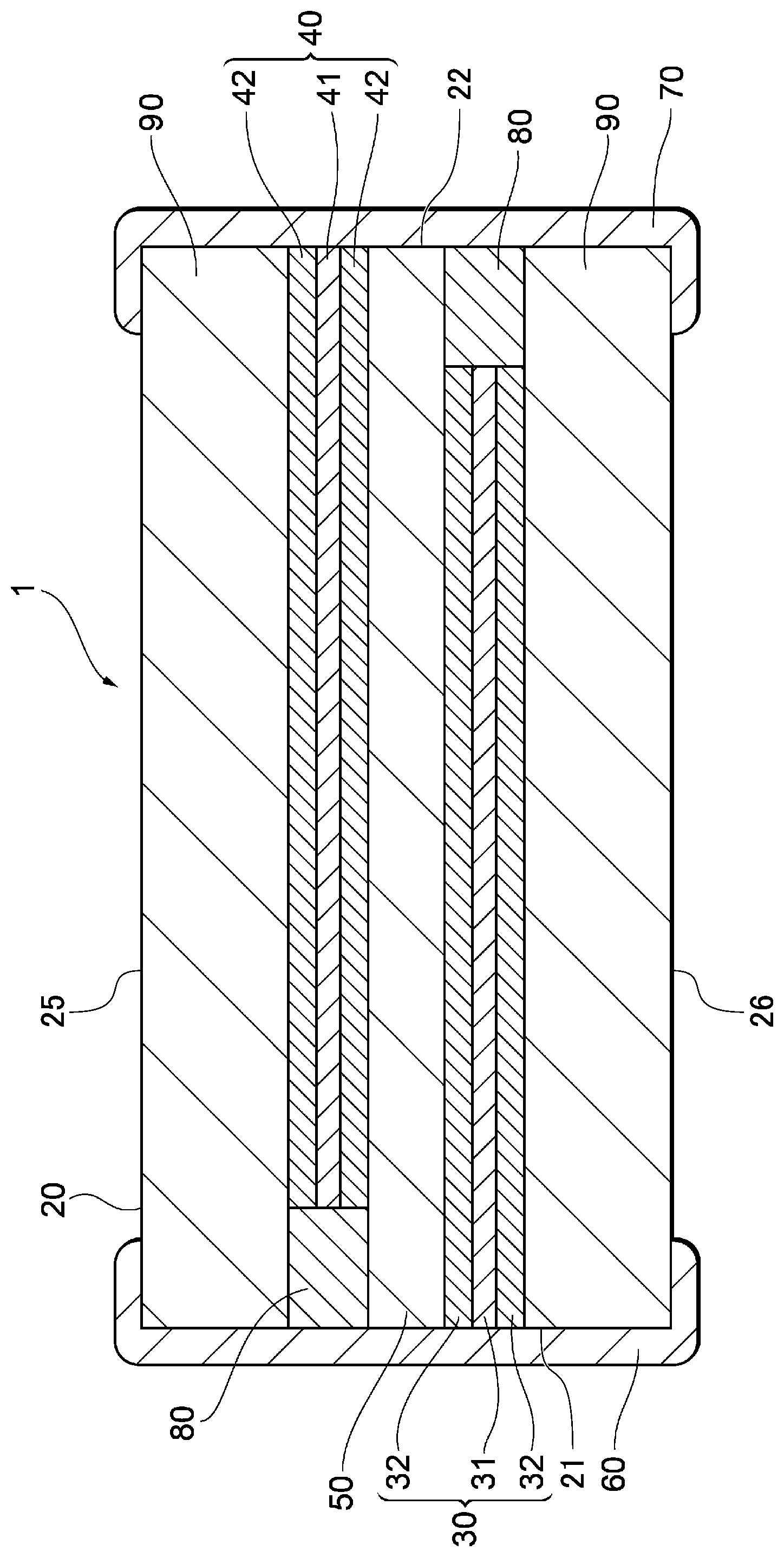 Patent US12315927 Figure 1 – All-solid-state battery