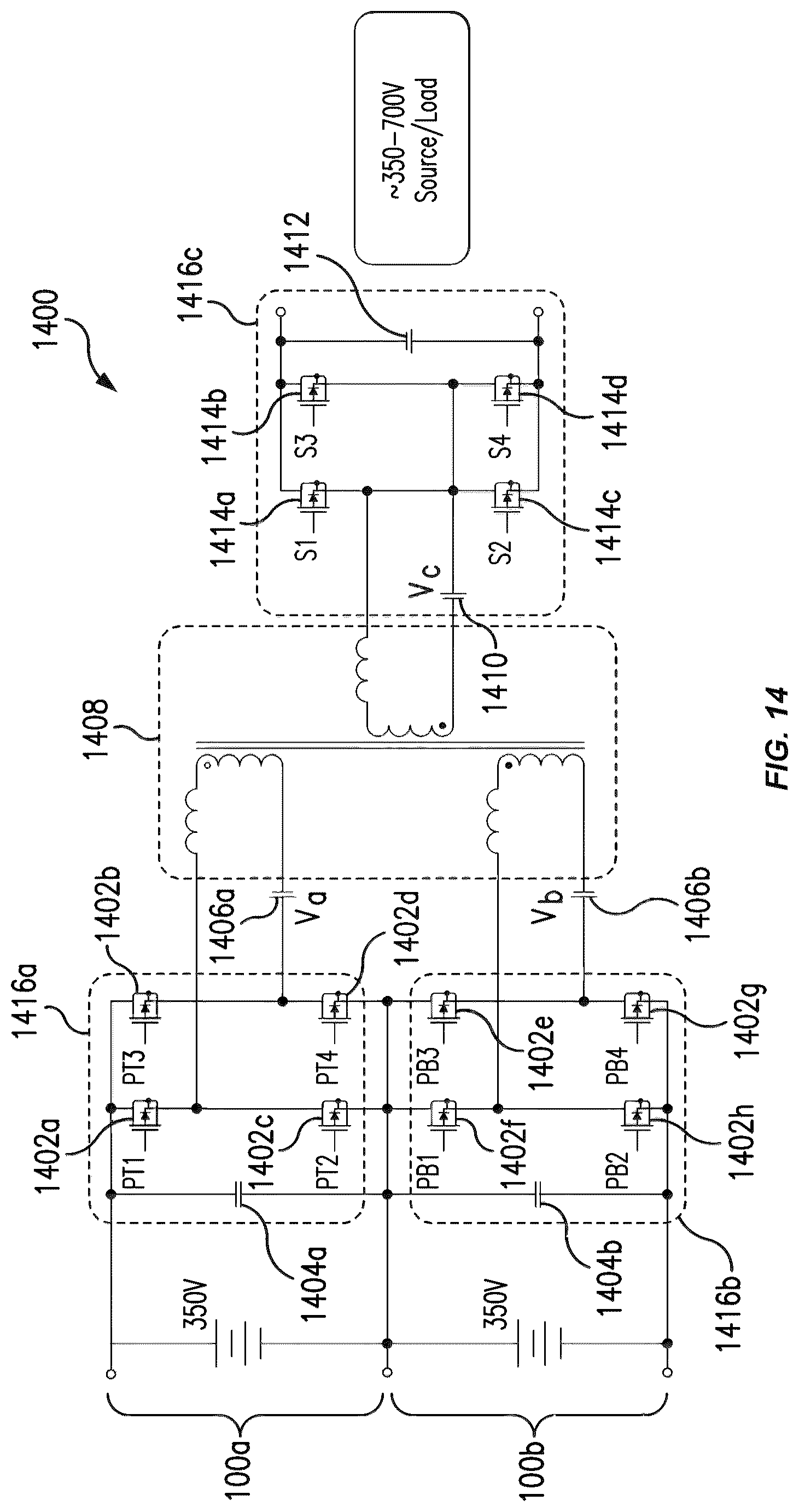 Patent US12315946 Figure 14 – Configurable vehicle battery backplane and modules and methods of operating the same