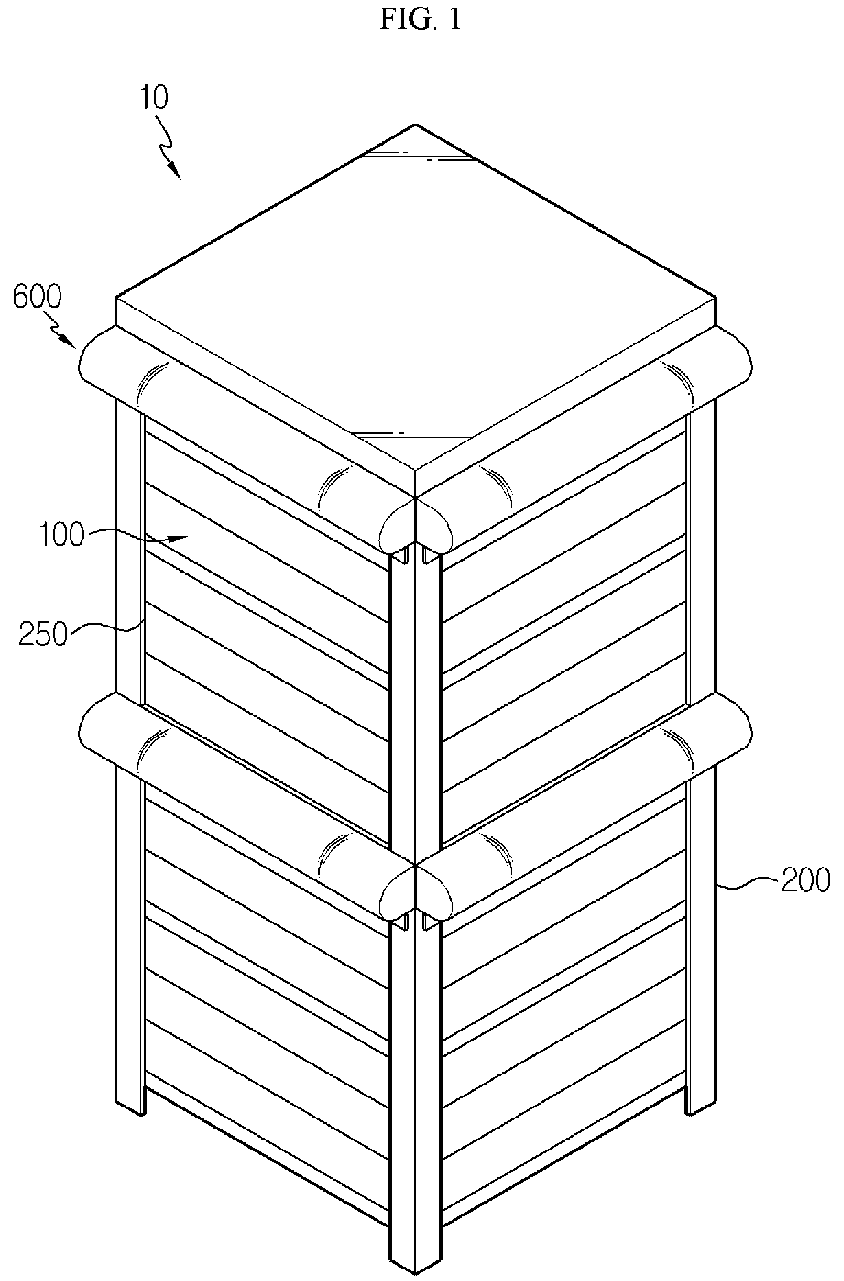 Patent US12315947 Figure 1 – Battery rack and energy storage system including the same