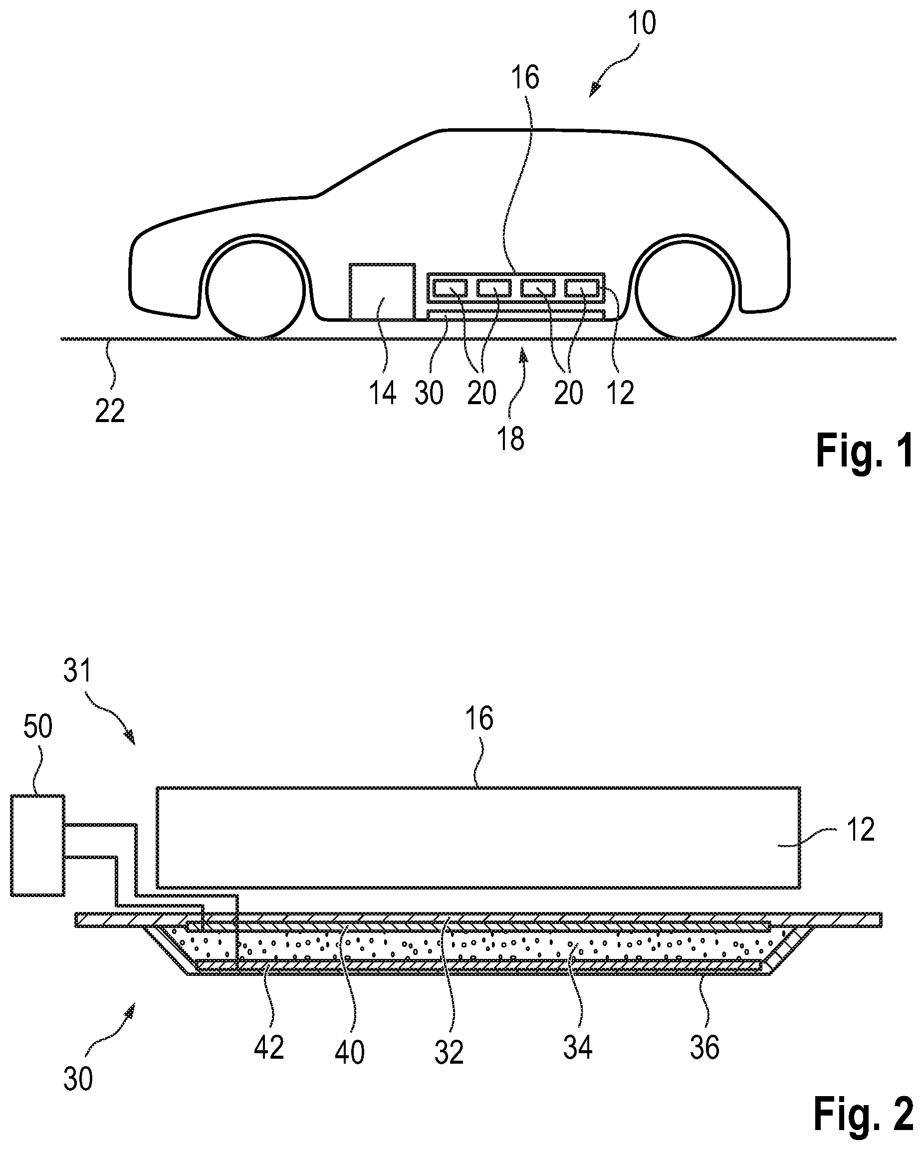 Patent US12315950 Figure 1 – Battery arrangement for an electric vehicle