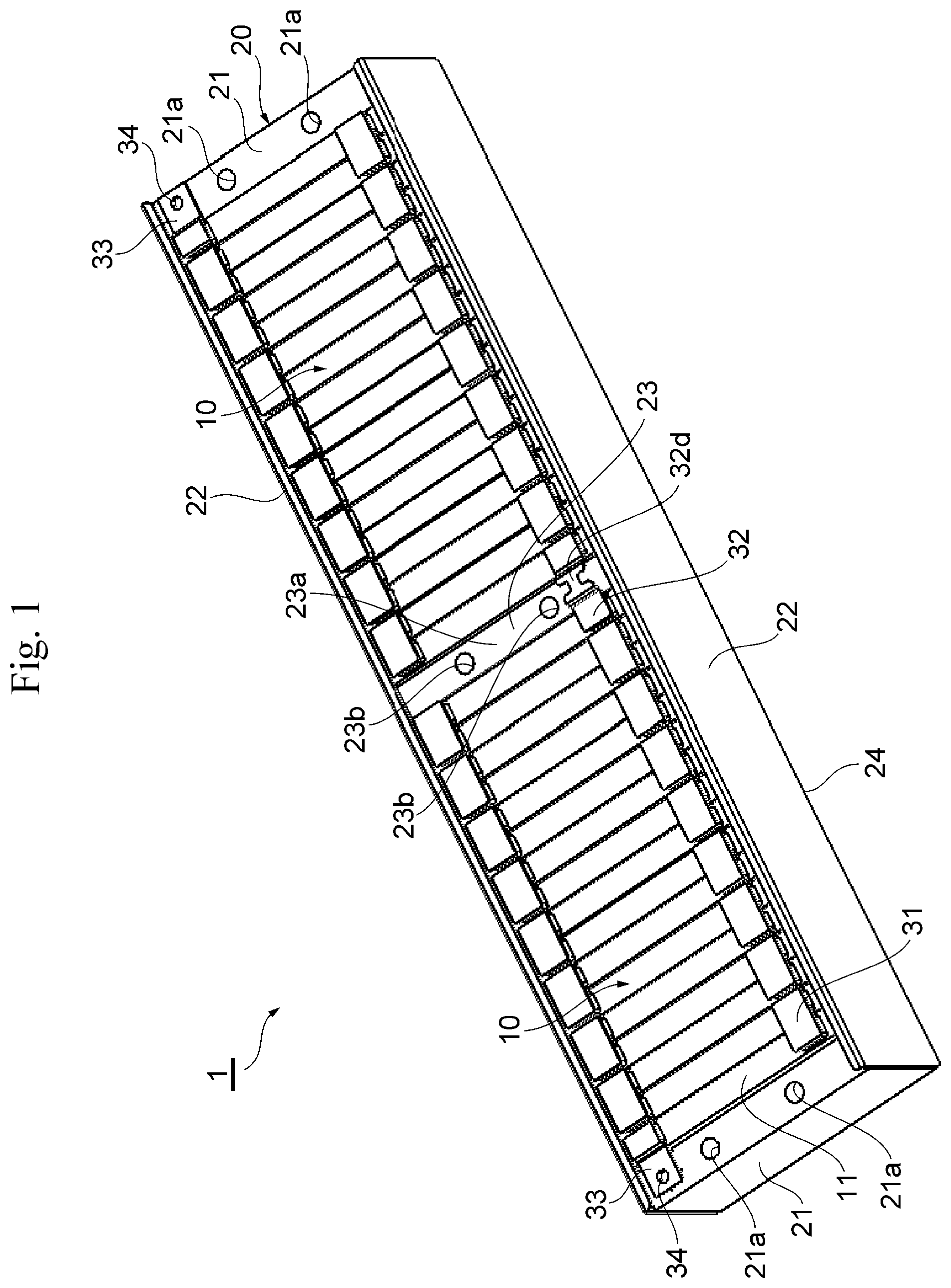 Patent US12315954 Figure 1 – Secondary battery module