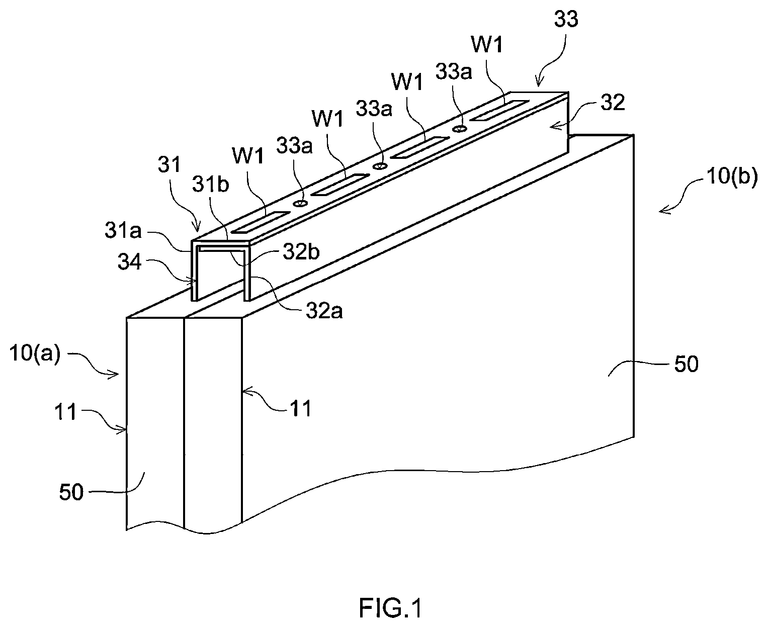 Patent US12315958 Figure 1 – Connection structure of laminate cells, battery pack, and method of connecting laminate cells