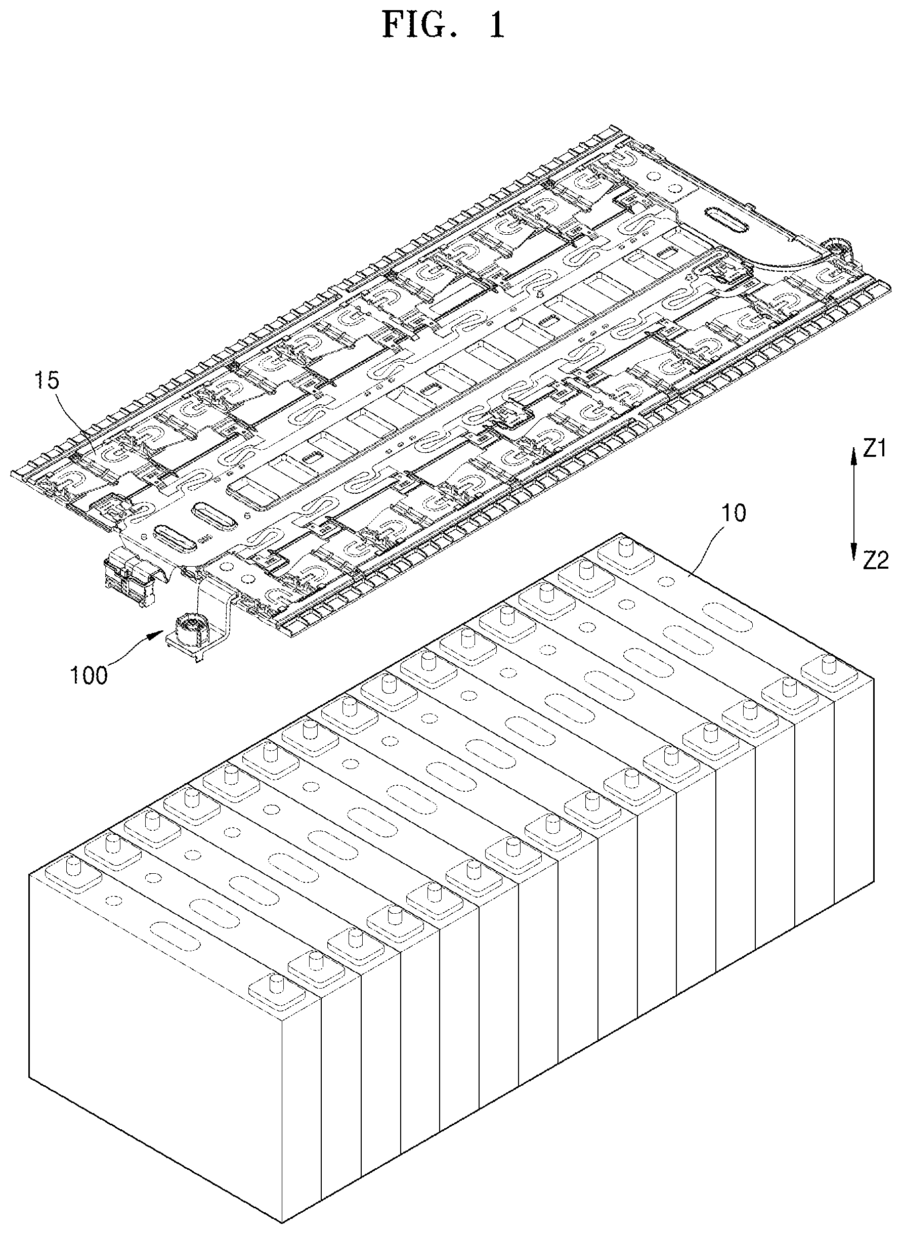 Patent US12315962 Figure 1 – Battery pack