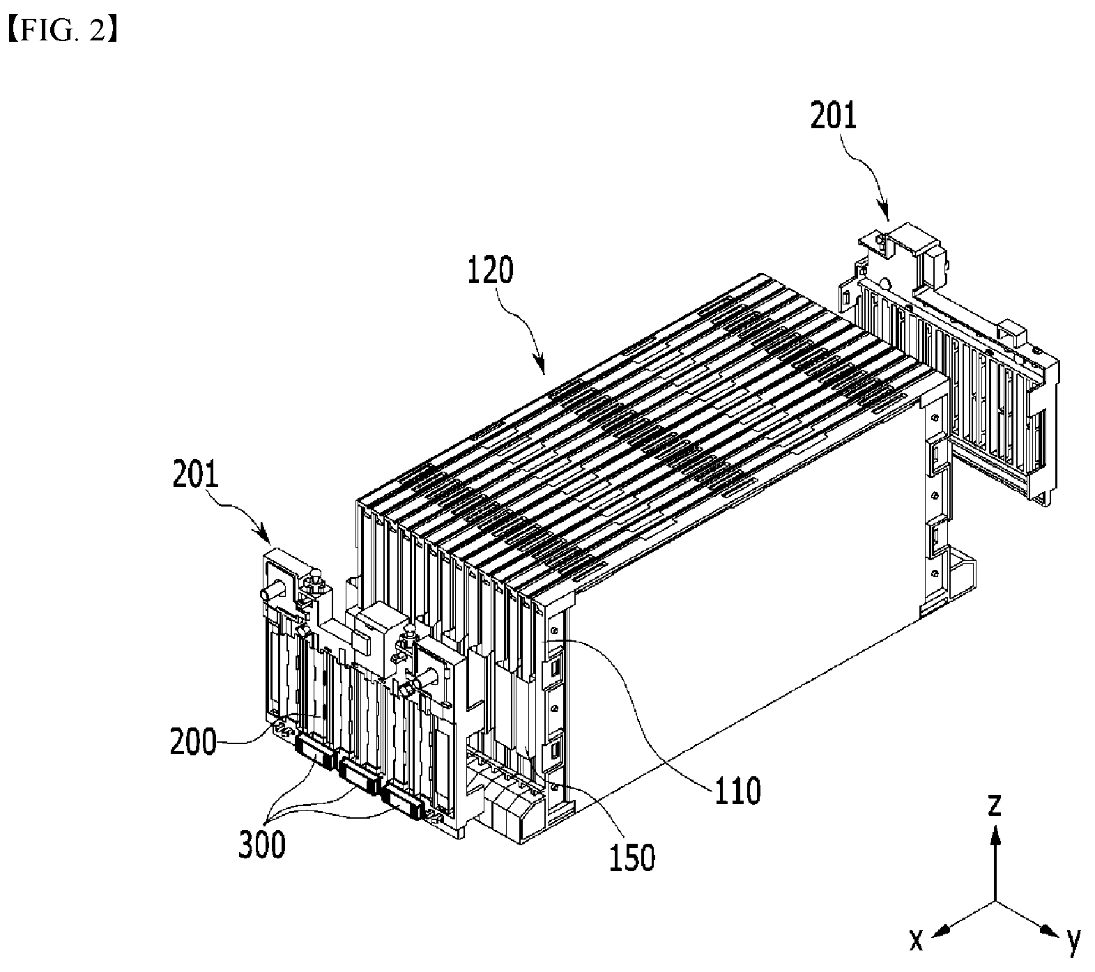 Patent US12315964 Figure 2 – Battery module and battery pack including the same