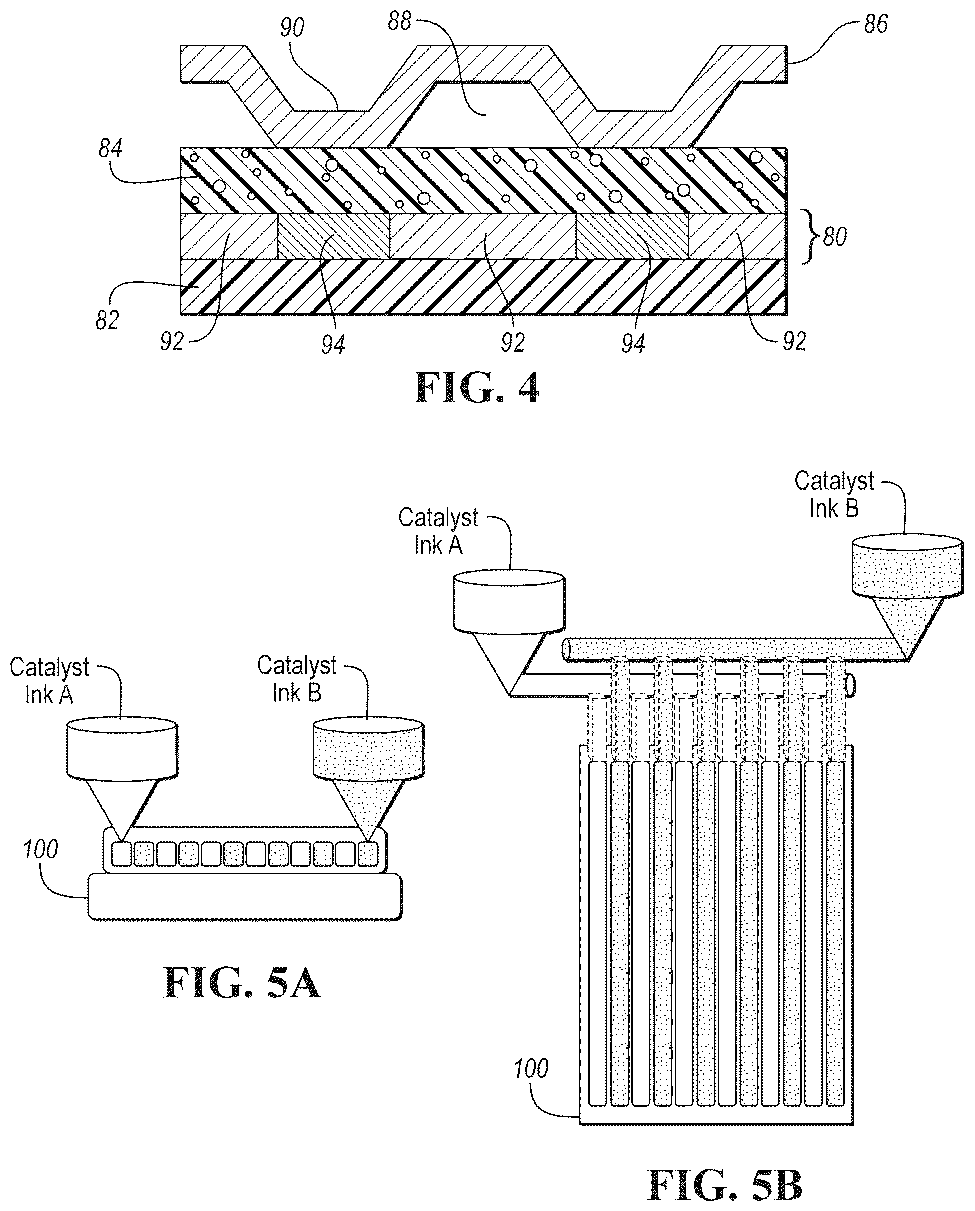 Patent US12315968 Figure 3 – Patterned catalyst layers in fuel cells