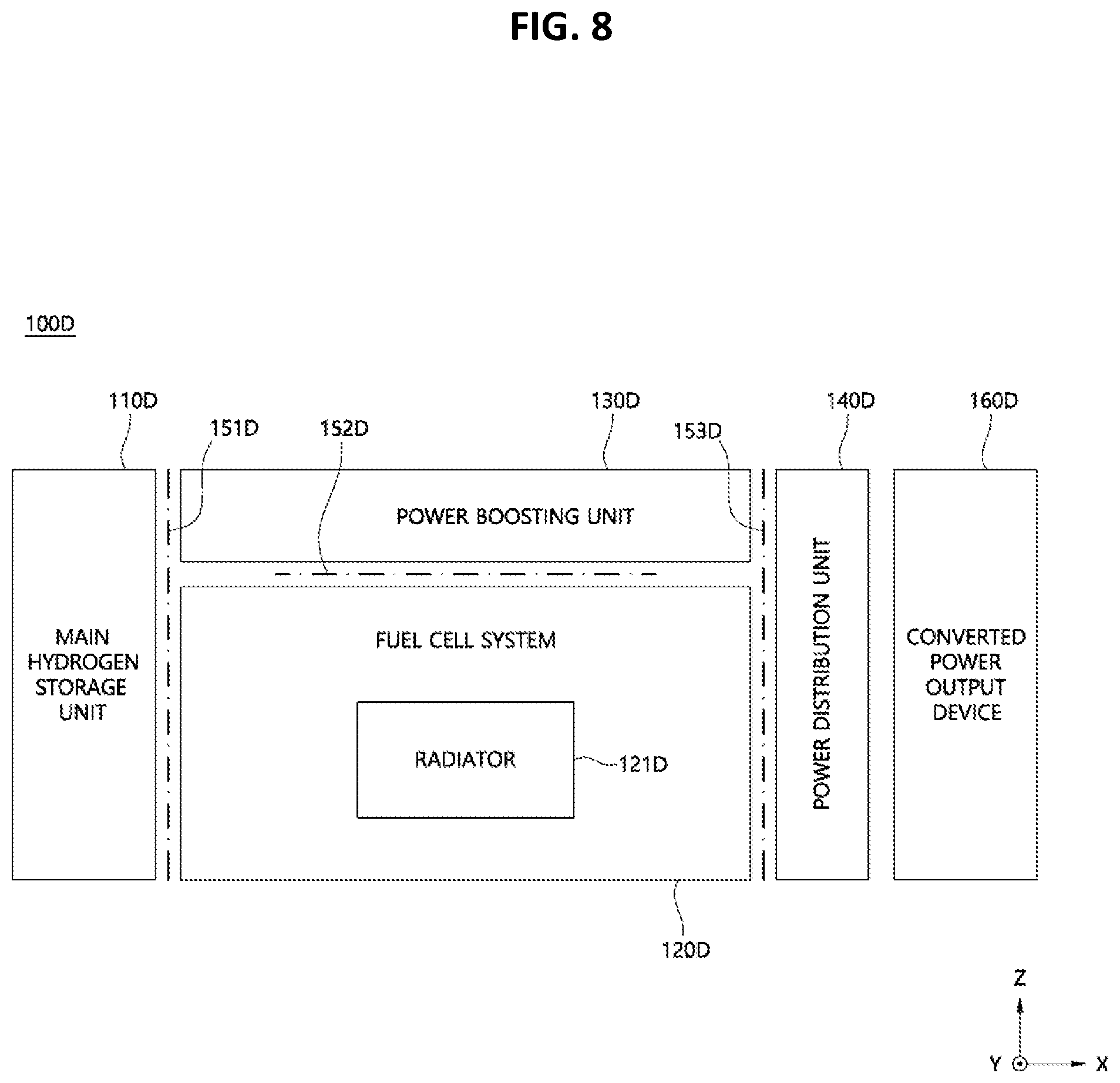 Patent US12315970 Figure 8 – Fuel cell power generation system